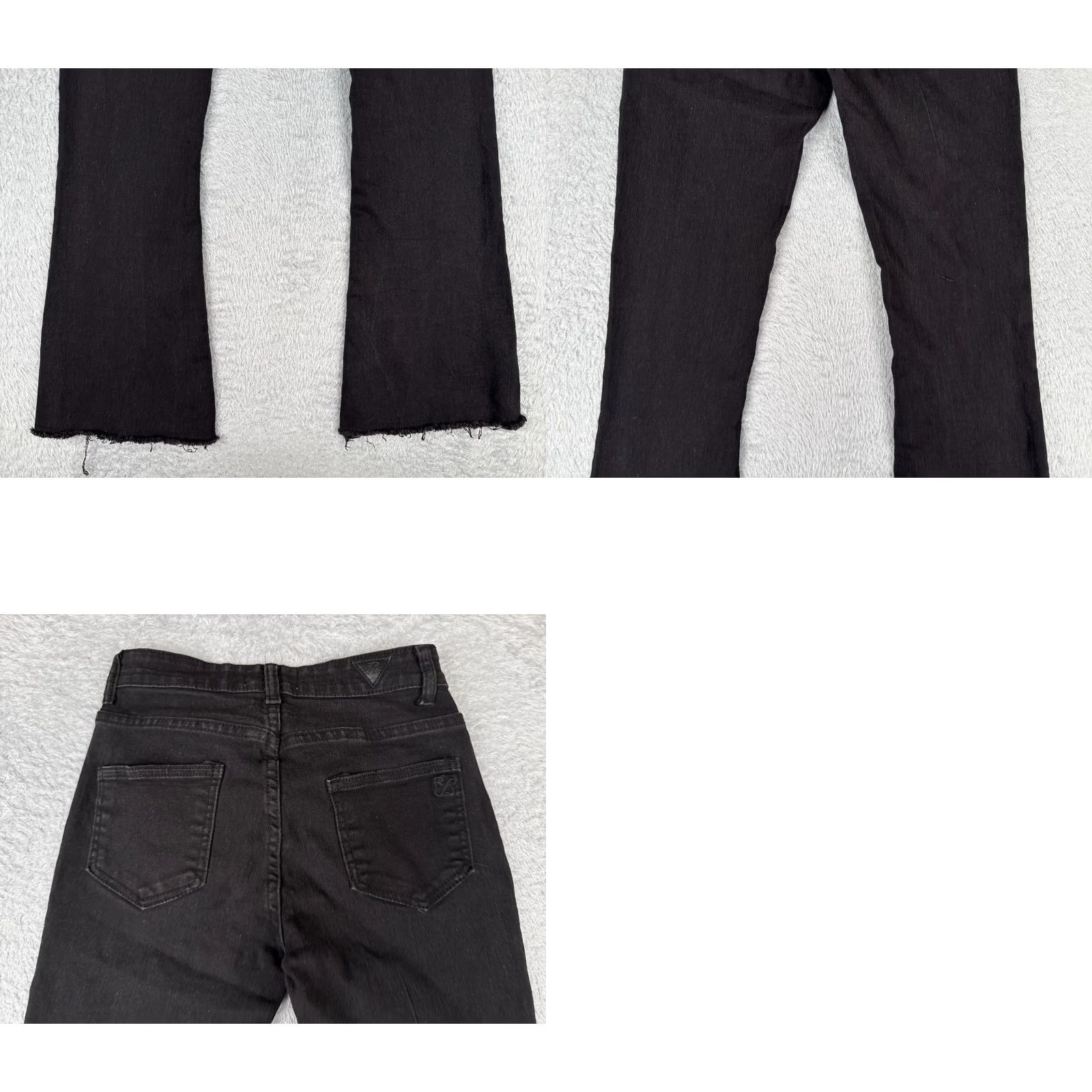 Vintage Red Bottoms Jeans Women's 5 Black Denim Flare Low Rise 25x30 Cotton Blend 5-Pocket Zipper Button Vintage? No Size 27" / US 4 / IT 40 - 10 Thumbnail
