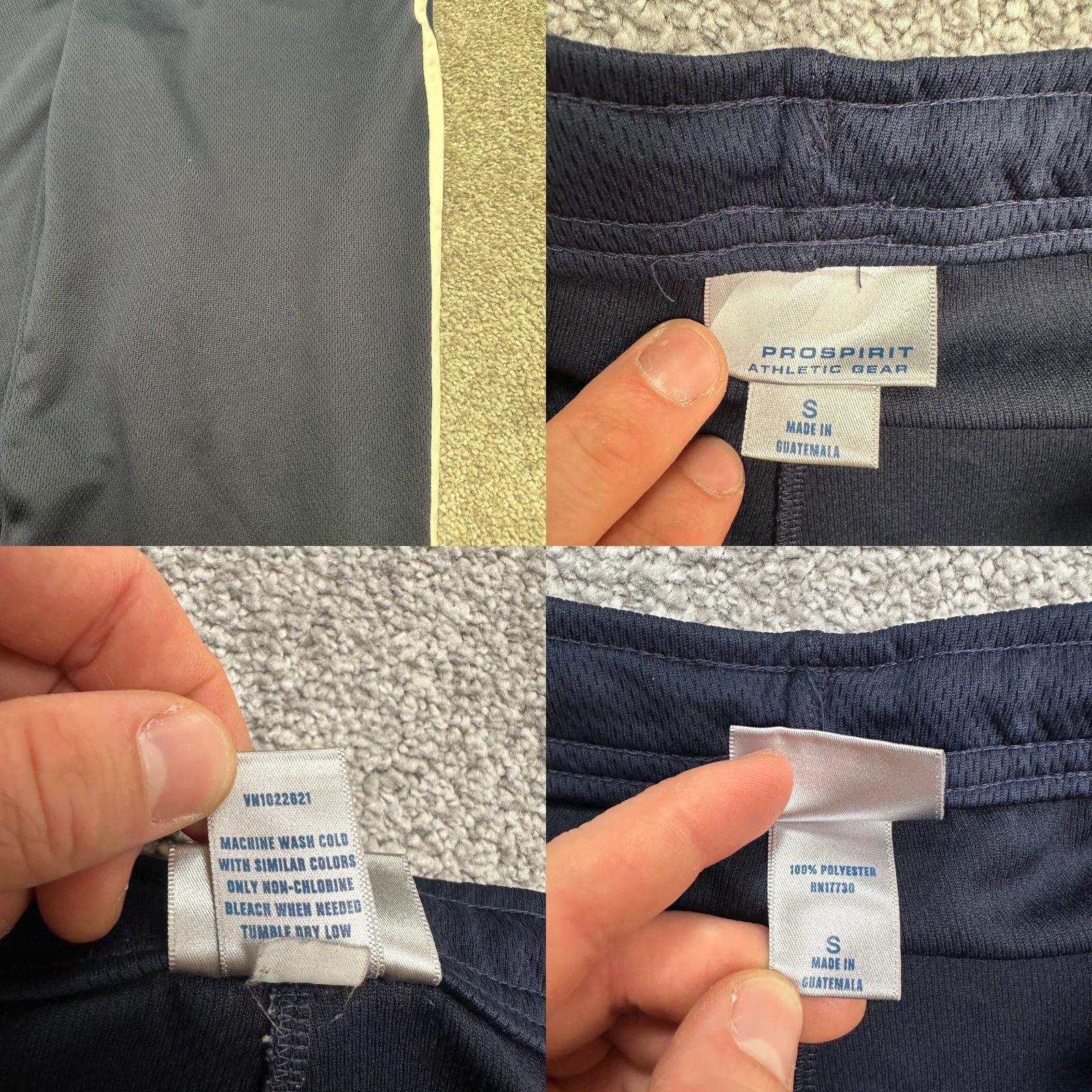 ESPIRIT VINTAGE Pro Spirit Athletic Active Pants Womens Small Navy Blue Elastic Mid Rise 32x29.5 Size 28" / US 6 / IT 42 - 8 Thumbnail