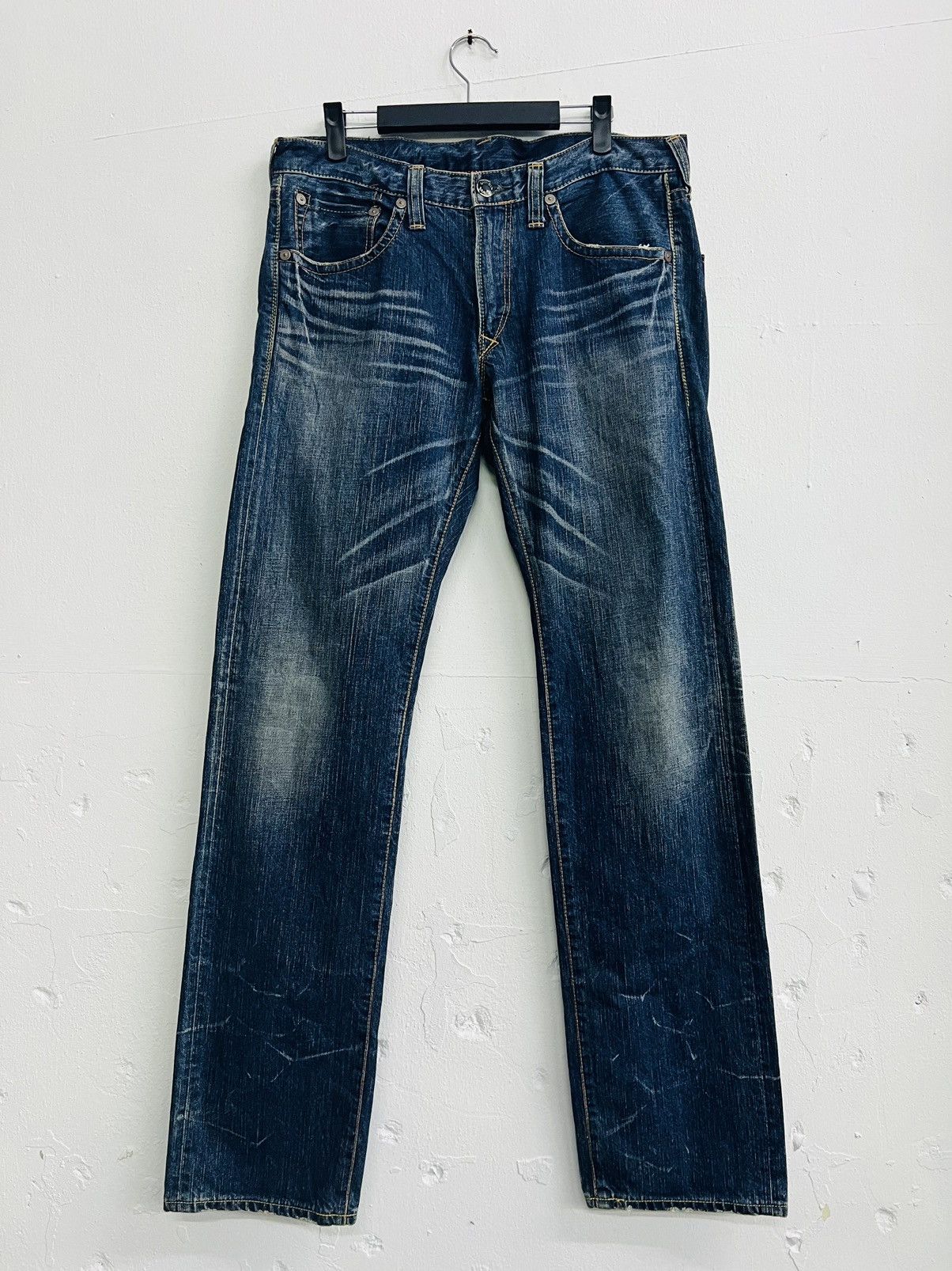 Japanese Brand × Vintage Vintage Blueway Flared Union Made Jeans Size US 32 / EU 48 - 3 Thumbnail