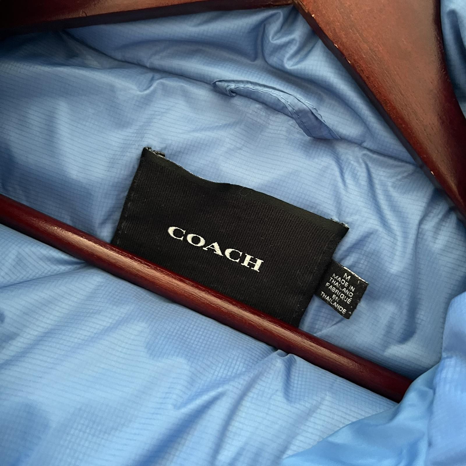 Coach Coach Hooded Blue Down Jacket Sz M Size US M / EU 48-50 / 2 - 6 Thumbnail