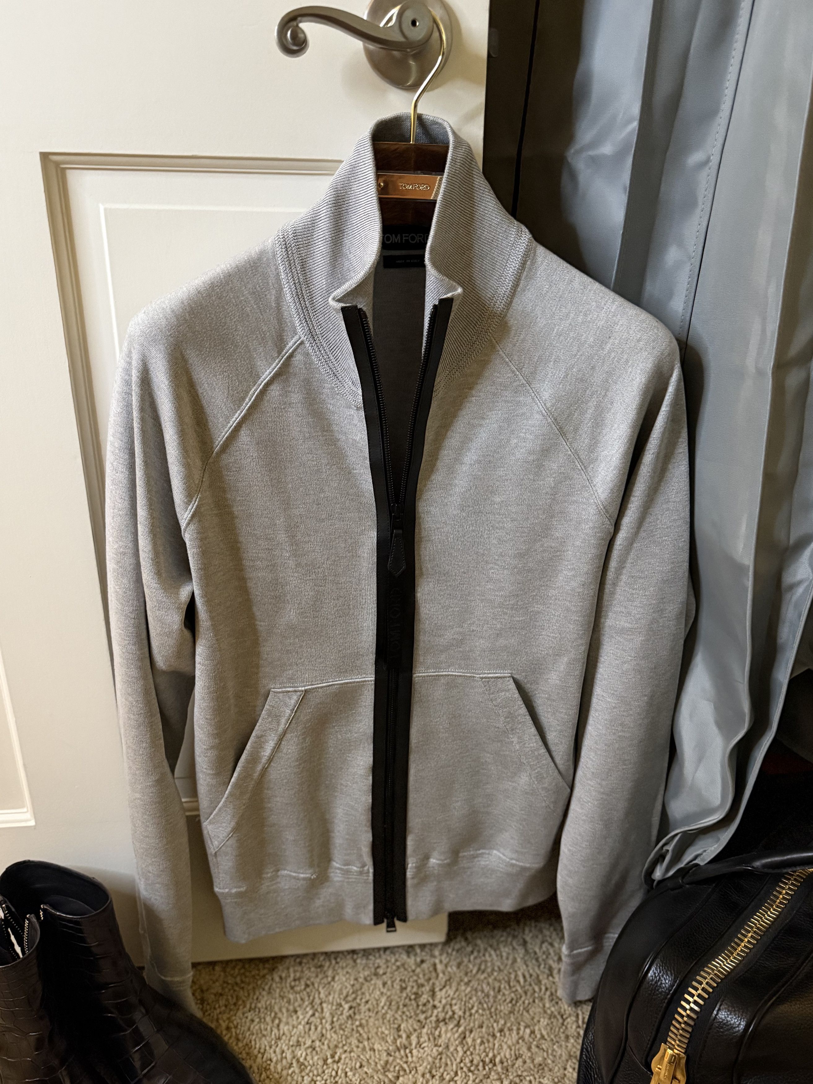 Tom Ford Best Dressed Rare $3K w/Tax Silk Blend Leather Accent Jacket Size US M / EU 48-50 / 2 - 17 Thumbnail