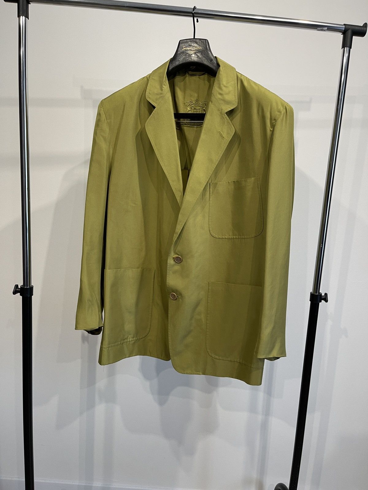 Trussardi 🔥Vintage trussardi silk blazer classic jacket sport coat Size 44R - 1 Thumbnail