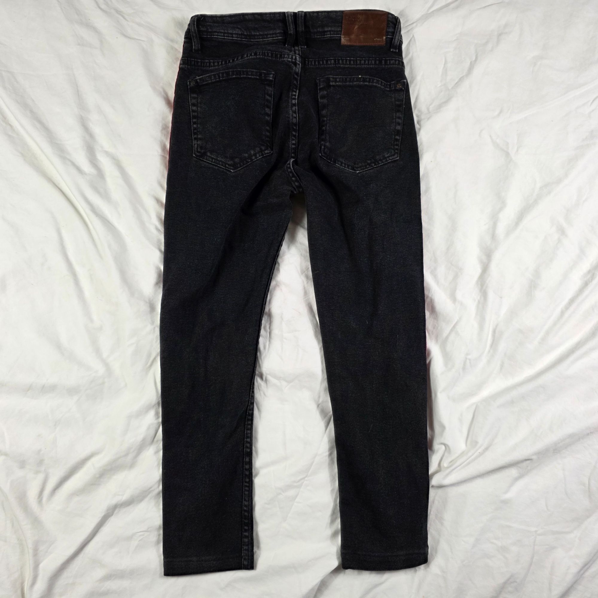 Zara Zara Womens Size 30 Skinny Jeans Black With Red Side Stripe Size 30" / US 8 / IT 44 - 2 Thumbnail