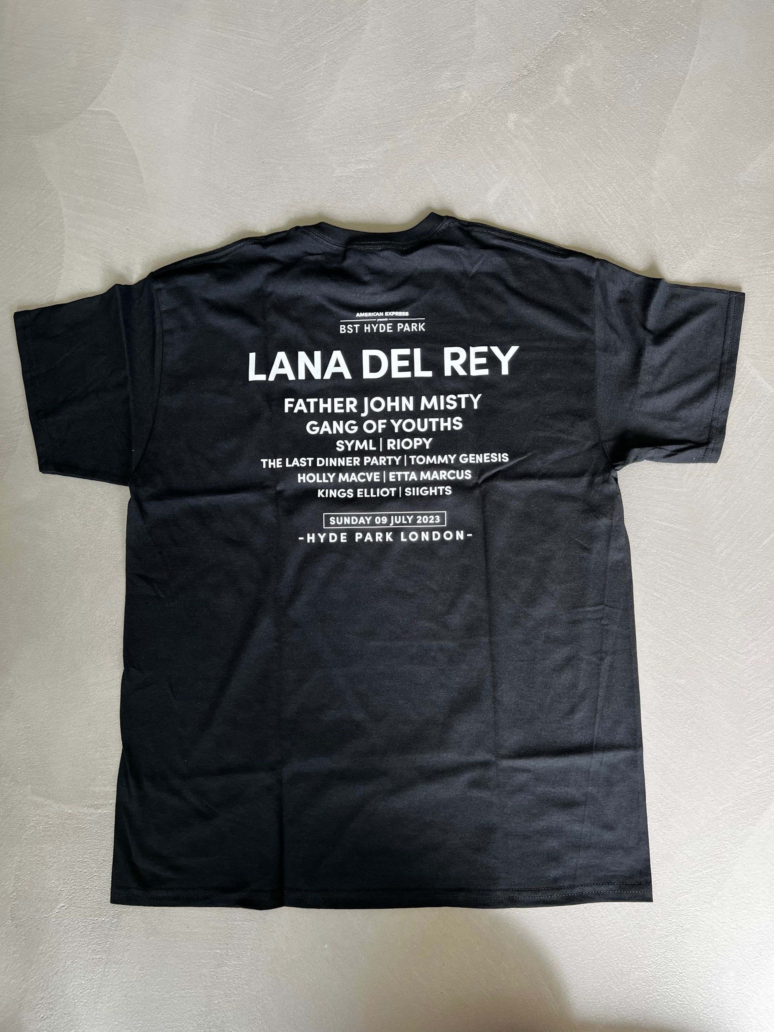 Band Tees Lana Del Rey BST Festival Hyde Park T-Shirt, Black, L Size US L / EU 52-54 / 3 - 2 Thumbnail