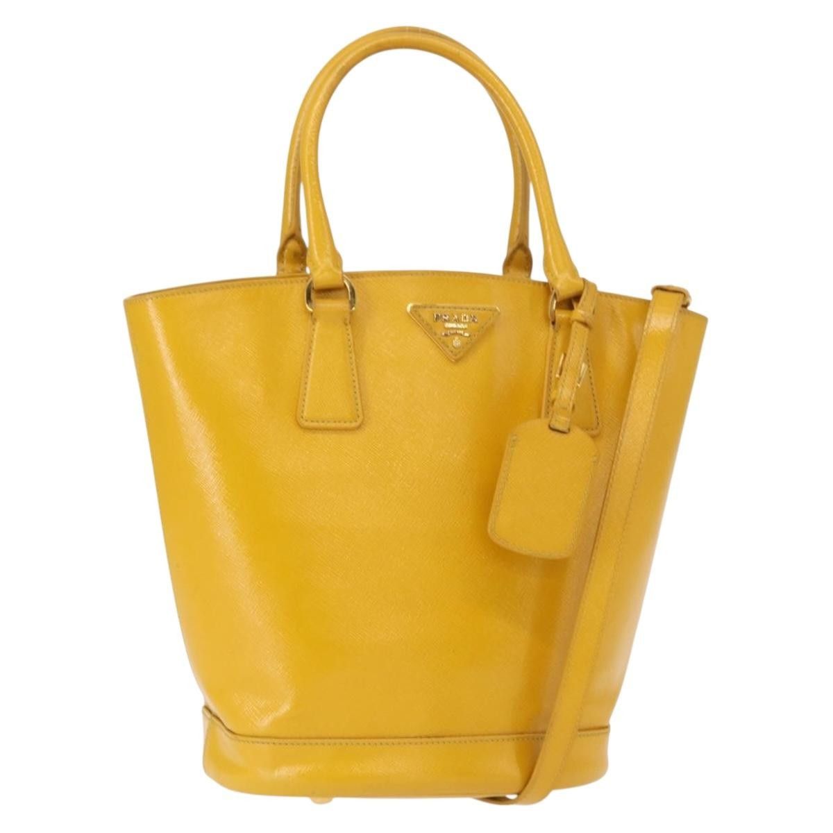 Prada Prada Lux Convertible Bucket Tote Saffiano Leather Size ONE SIZE - 1 Thumbnail