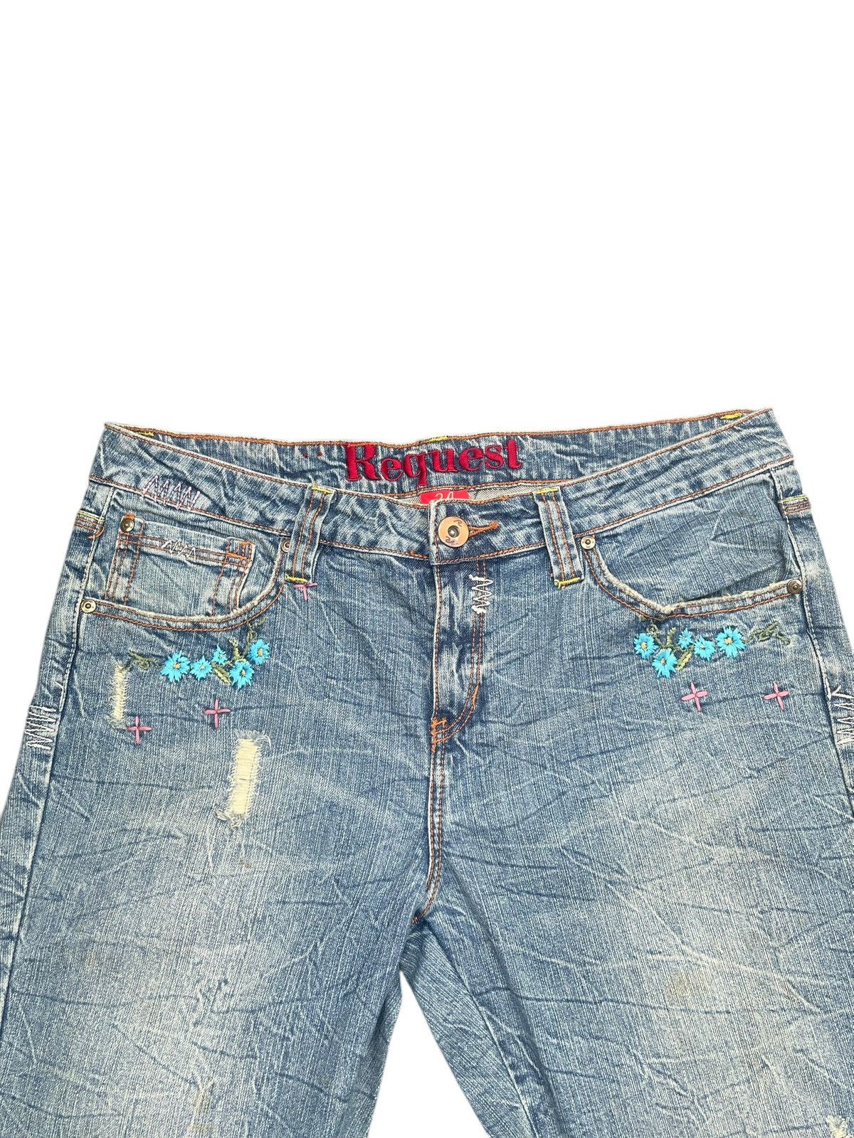 Designer × Request Jeans Request Flare Emboiderey Denim Size 36" / US 14 / IT 50 - 7 Thumbnail