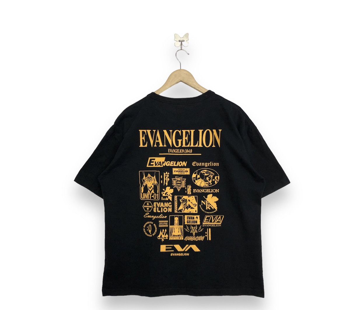 image of Anima x Gu Evangelion:3.0+ 1.0 X Gu Anime Oversize Tshirt in Black, Men's (Size Large)