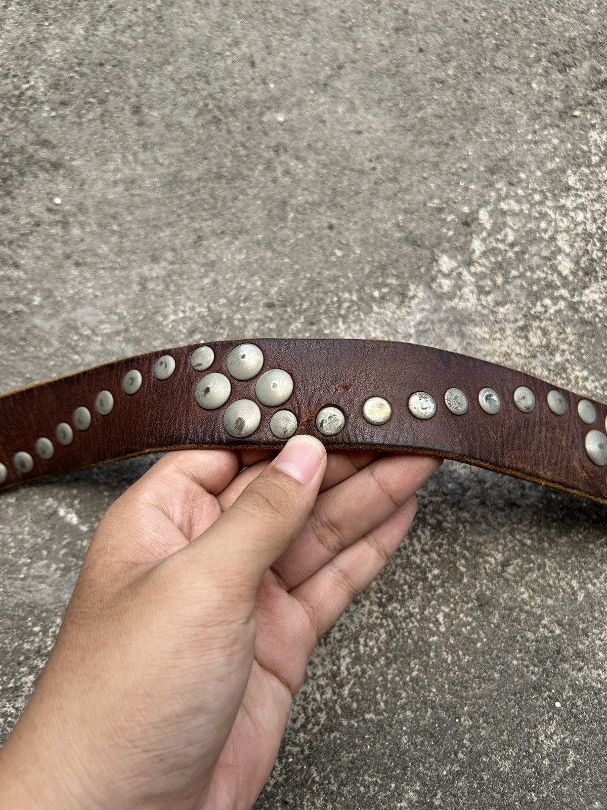 Vintage Vintage studded leather belt (Kapital Style) Size ONE SIZE - 13 Thumbnail