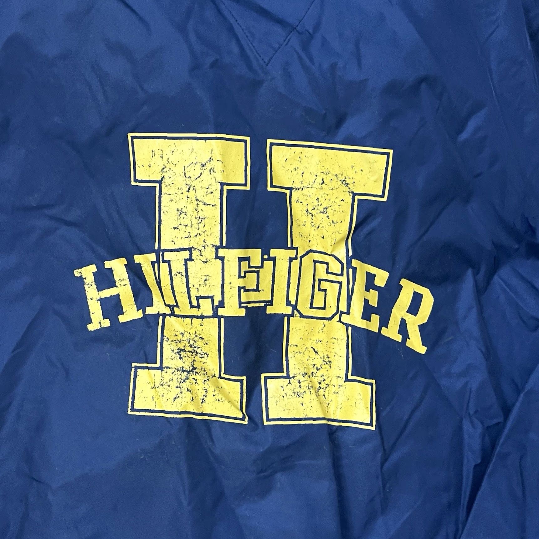 Tommy Hilfiger VINTAGE Tommy Hilfiger Windbreaker Jacket Blue Men’s M Full Zip 90s Windbreaker Logo Zip Hoodie Pockets Size US M / EU 48-50 / 2 - 2 Thumbnail