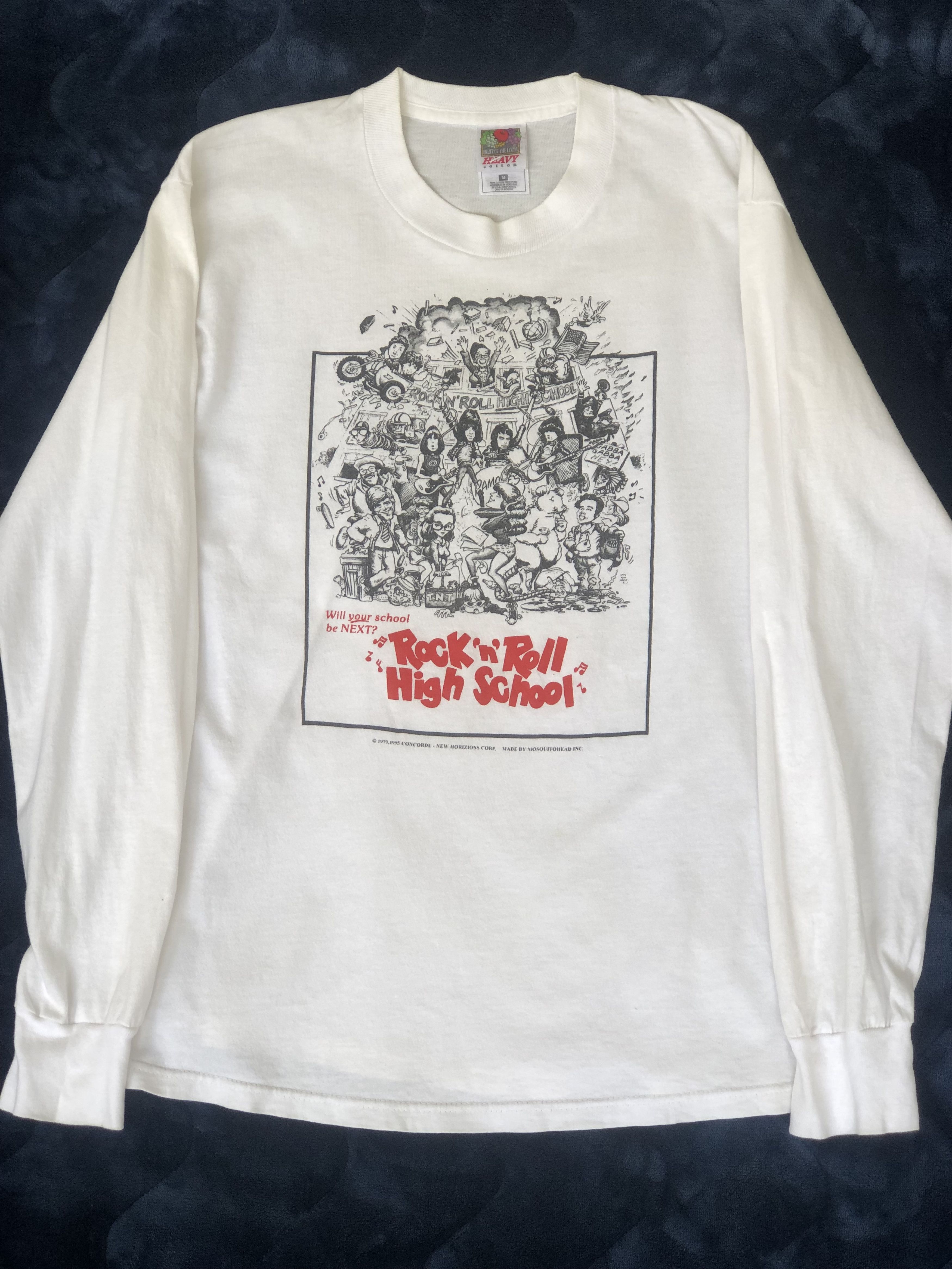 Band Tees Vintage 90s RAMONES Rock N Roll High School Size US M / EU 48-50 / 2 - 2 Thumbnail
