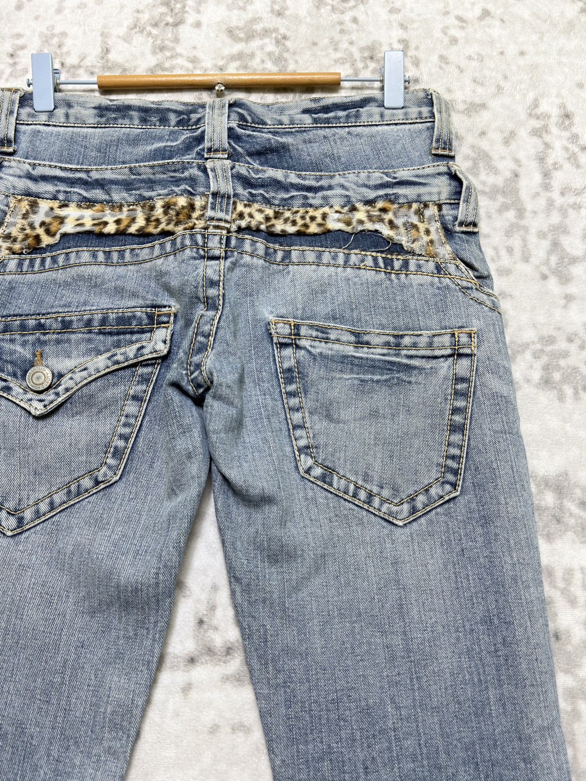 Japanese Brand Double Name Japanese Double Waist Layered Denim Jeans Y2K Size US 29 - 10 Thumbnail