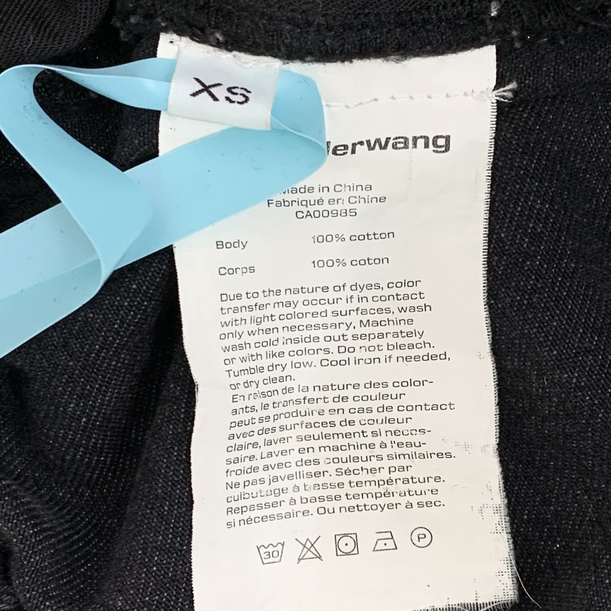 Alexander Wang Alexander Wang Black Logo Cotton Cuffed Denim Pants K26WX Size 24" / US 00 / IT 34 - 6 Thumbnail