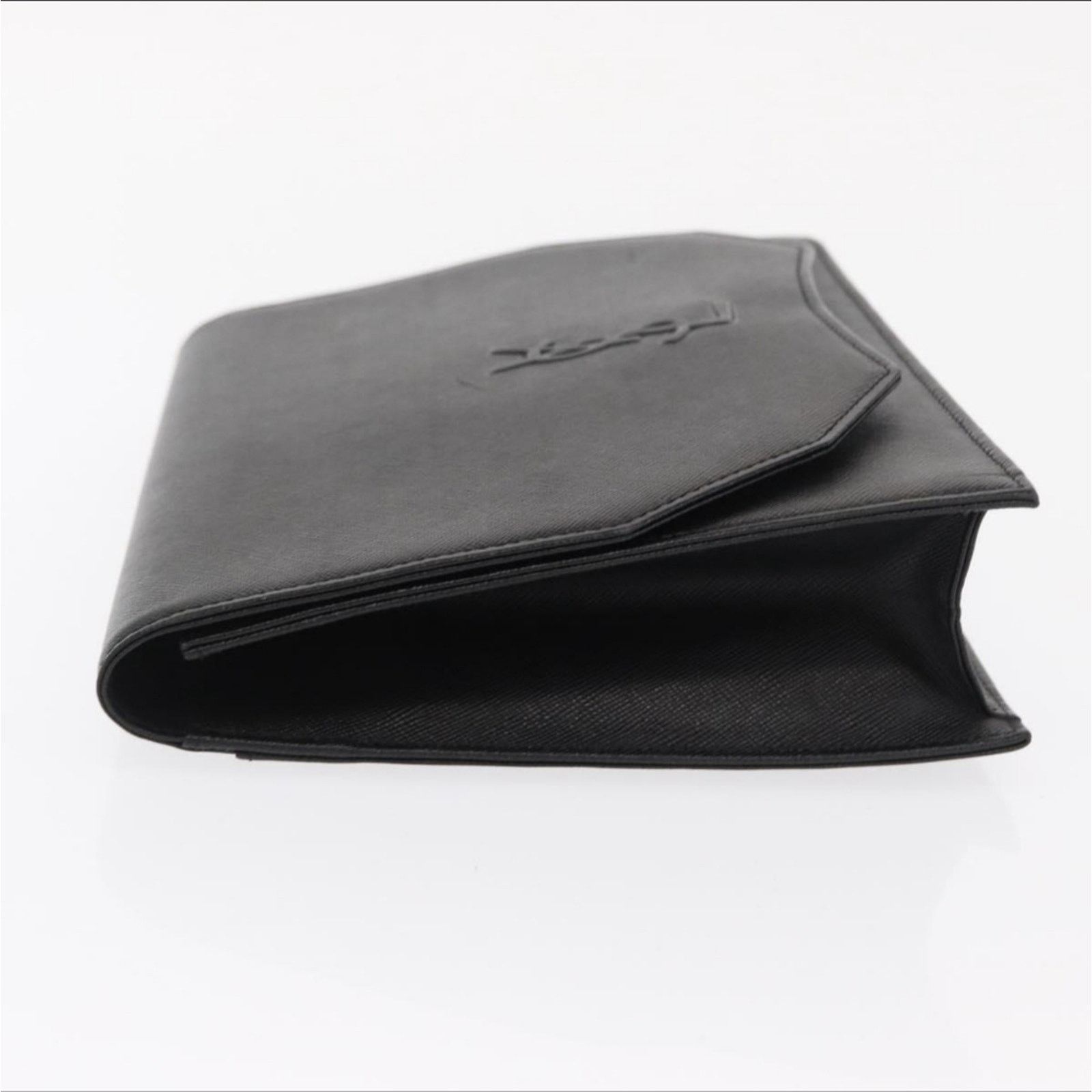 Yves Saint Laurent Vintage Yves Saint Laurent Leather Clutch Saffiano Tonal YSL Size ONE SIZE - 5 Thumbnail