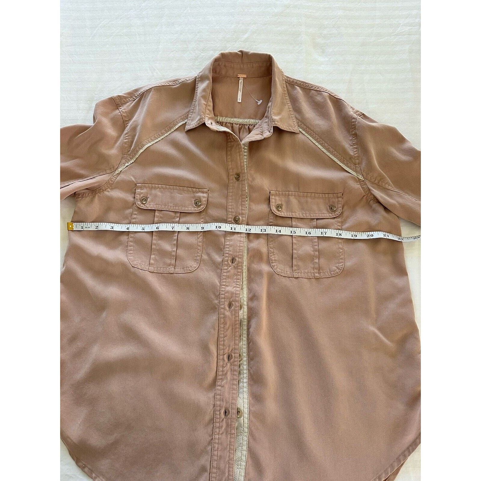 Free People Free People Off Campus Blush Pink Metallic Shirt Size S Size S / US 4 / IT 40 - 8 Thumbnail