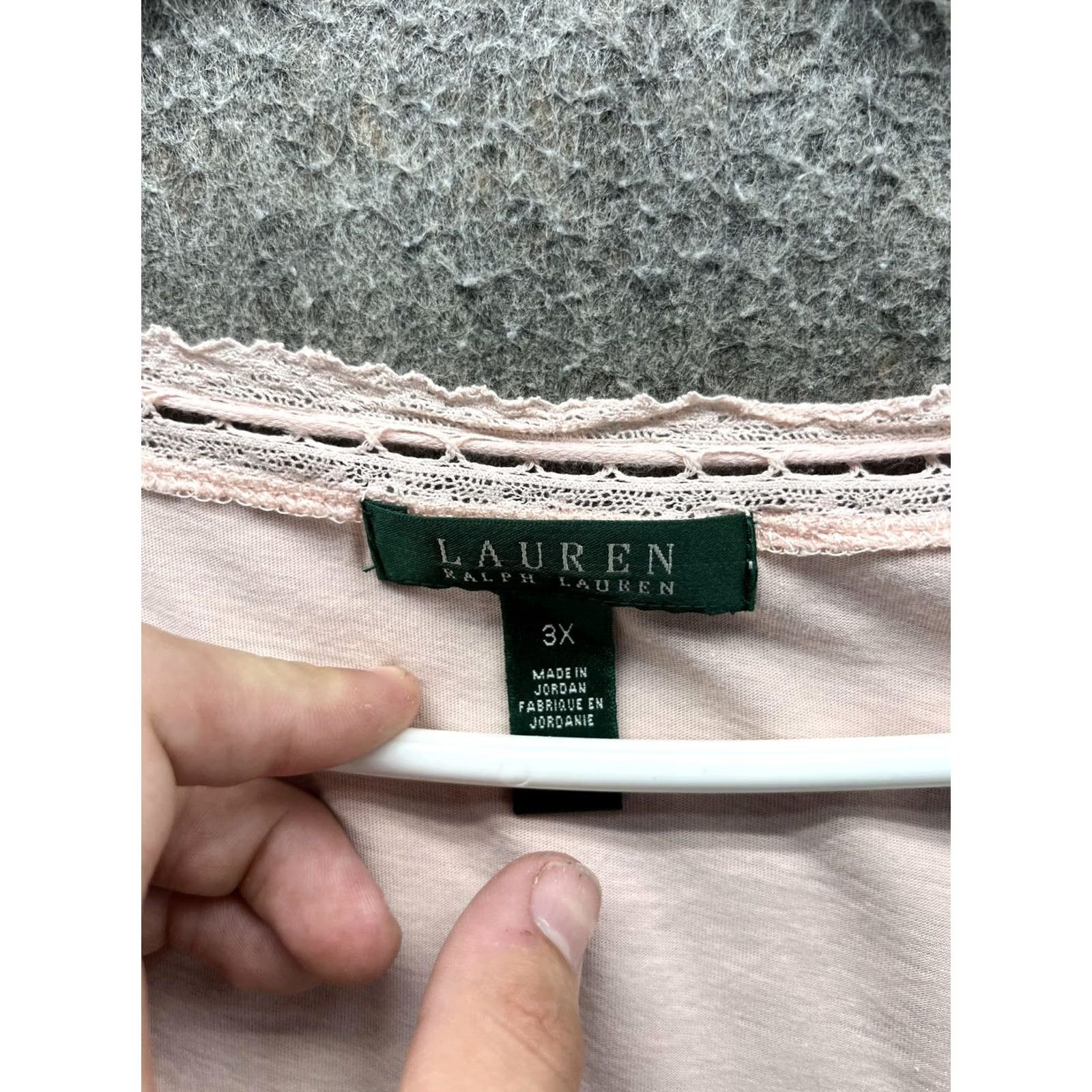 Ralph Lauren Lauren Ralph Shirt Womens 3X Pink Scoop Neck Short Sleeve Jersey Top Size XXL / US 16-18 / IT 52-54 - 2 Thumbnail