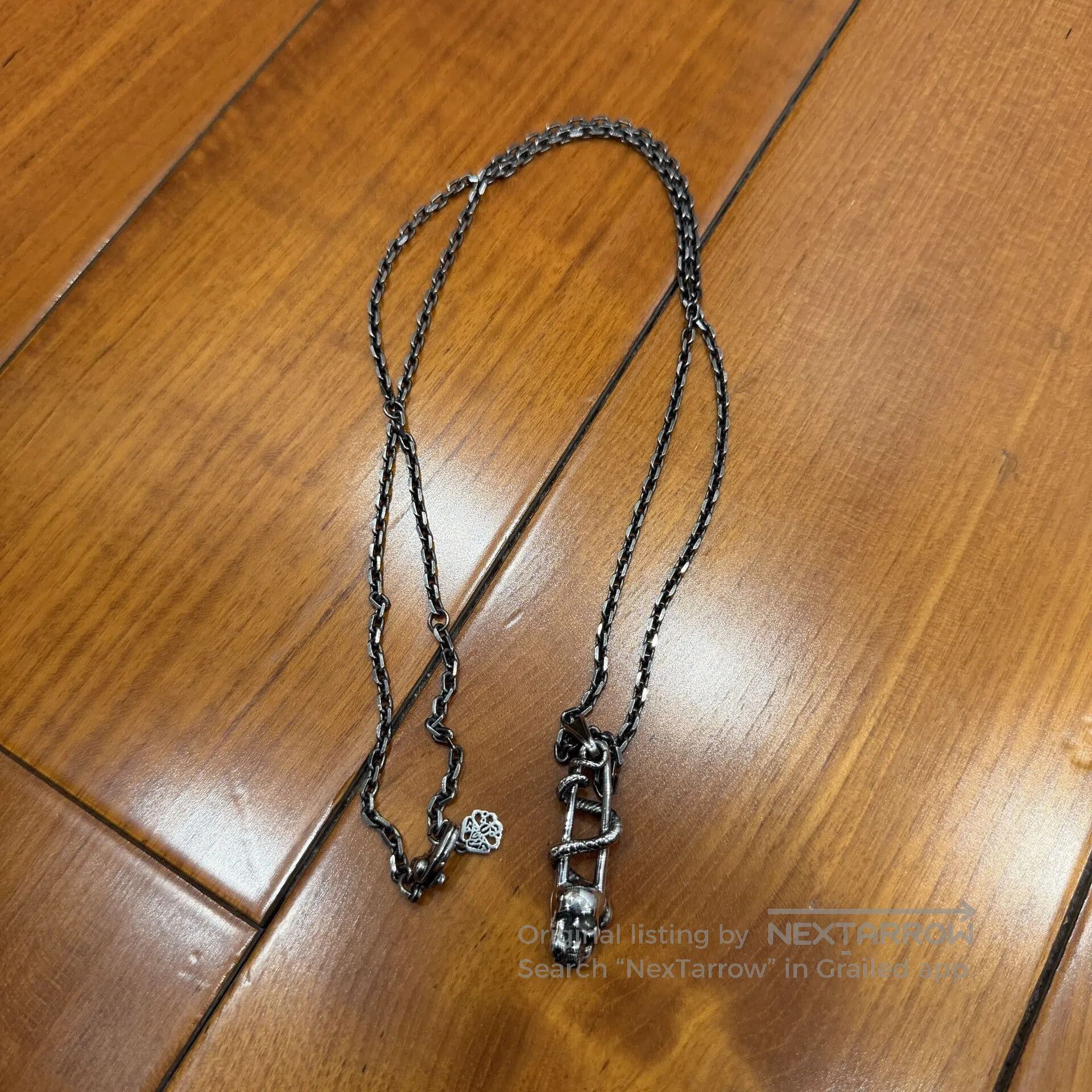 Alexander McQueen Alexander McQueen Skull Safety Pin Necklace. Size ONE SIZE - 1 Thumbnail