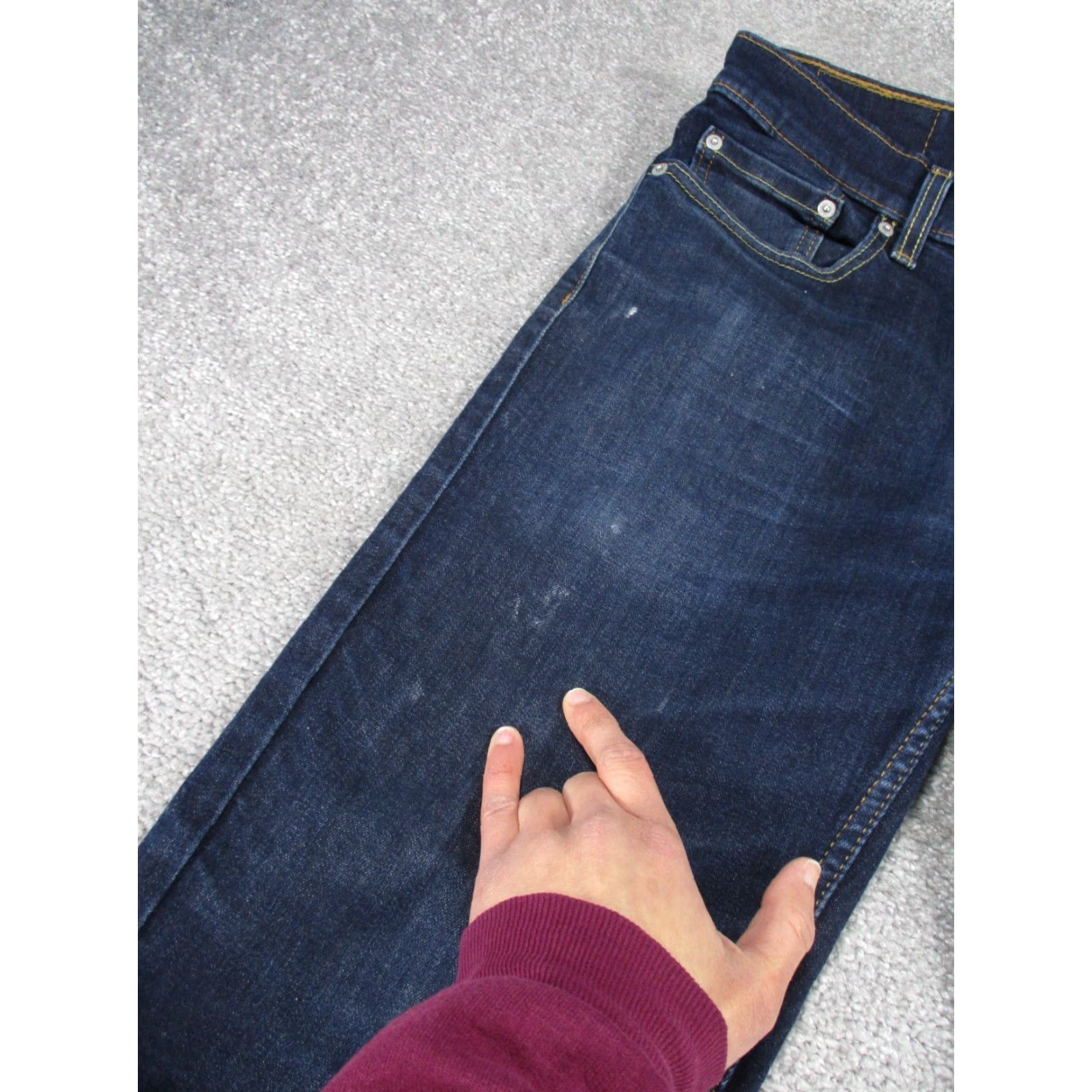 Levi's VINTAGE Levis Jeans 511 Mens 32 Dark Wash Denim Slim Fit 32X33 Blue 511 Slim Men's Jeans 32 33 Denim Sho exports Size US 32 / EU 48 - 3 Thumbnail
