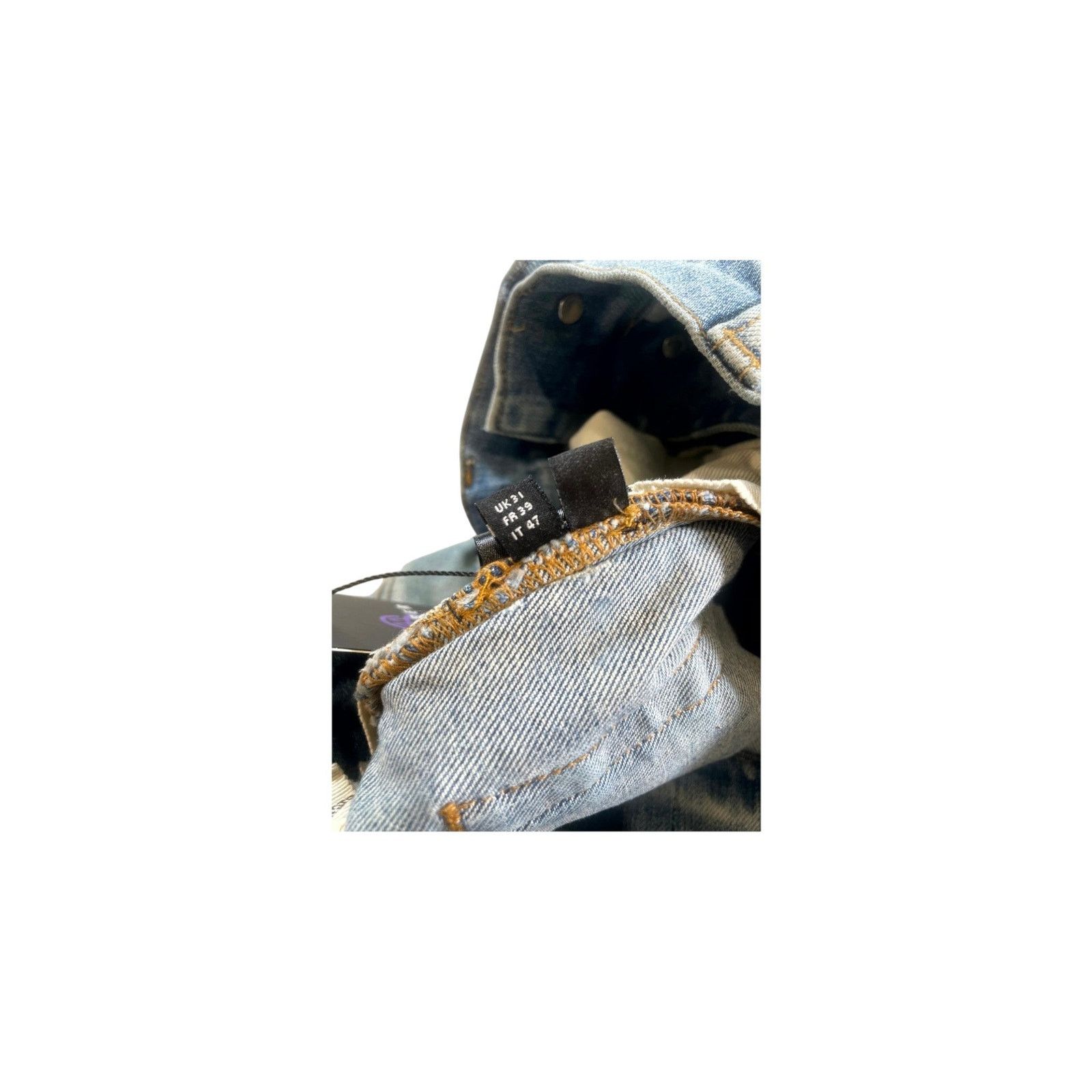 Amiri Amiri "MX1 Camo Patch" Light Wash Jeans Size US 31 - 7 Thumbnail
