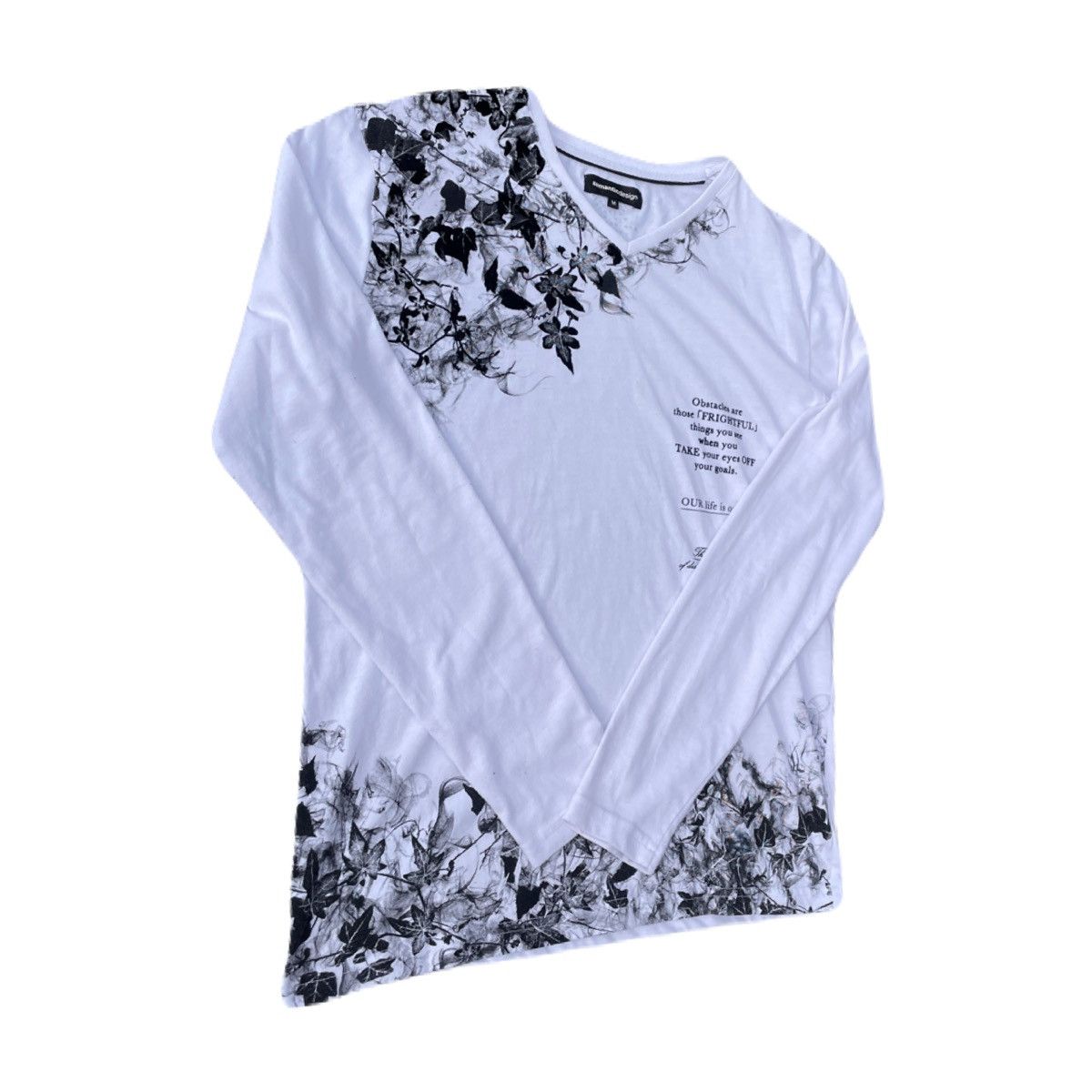 If Six Was Nine 2000s Japanese archive Vkei Poem V-neck Long Sleeve Tee Size US S / EU 44-46 / 1 - 3 Thumbnail