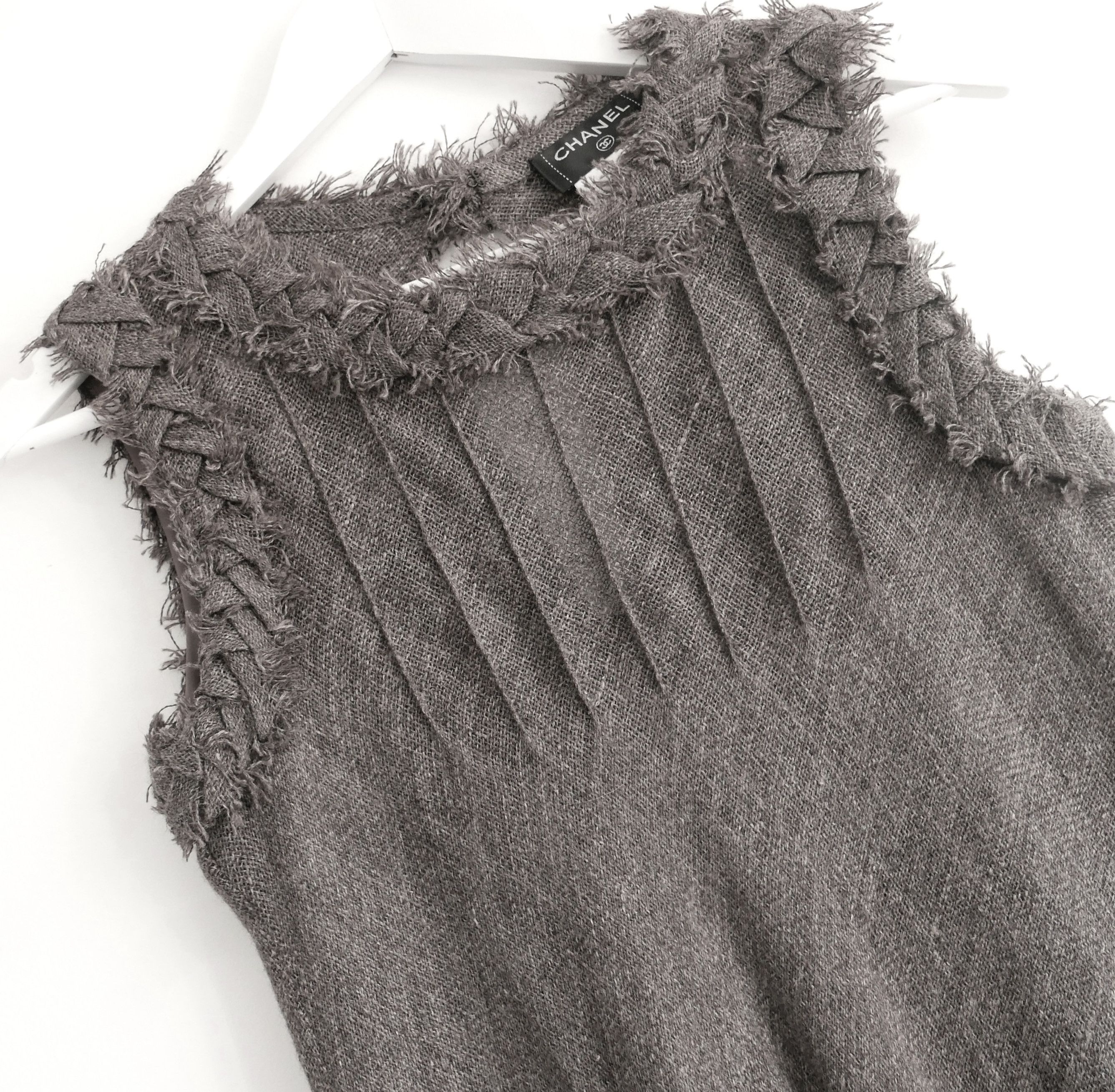 Chanel Chanel Fall 2010 Origami Trim Linen & Alpaca Dress Size XS / US 0-2 / IT 36-38 - 2 Thumbnail