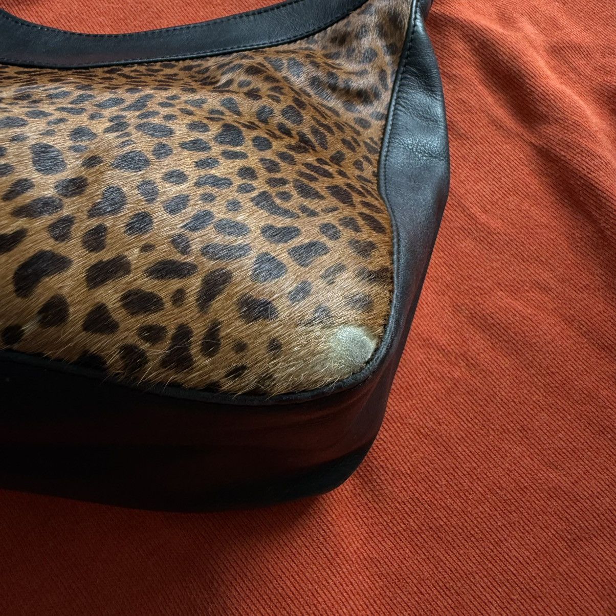 Holt Renfrew Vintage leopard 100% calfskin leather pony hair shoulder bag Size ONE SIZE - 2 Thumbnail