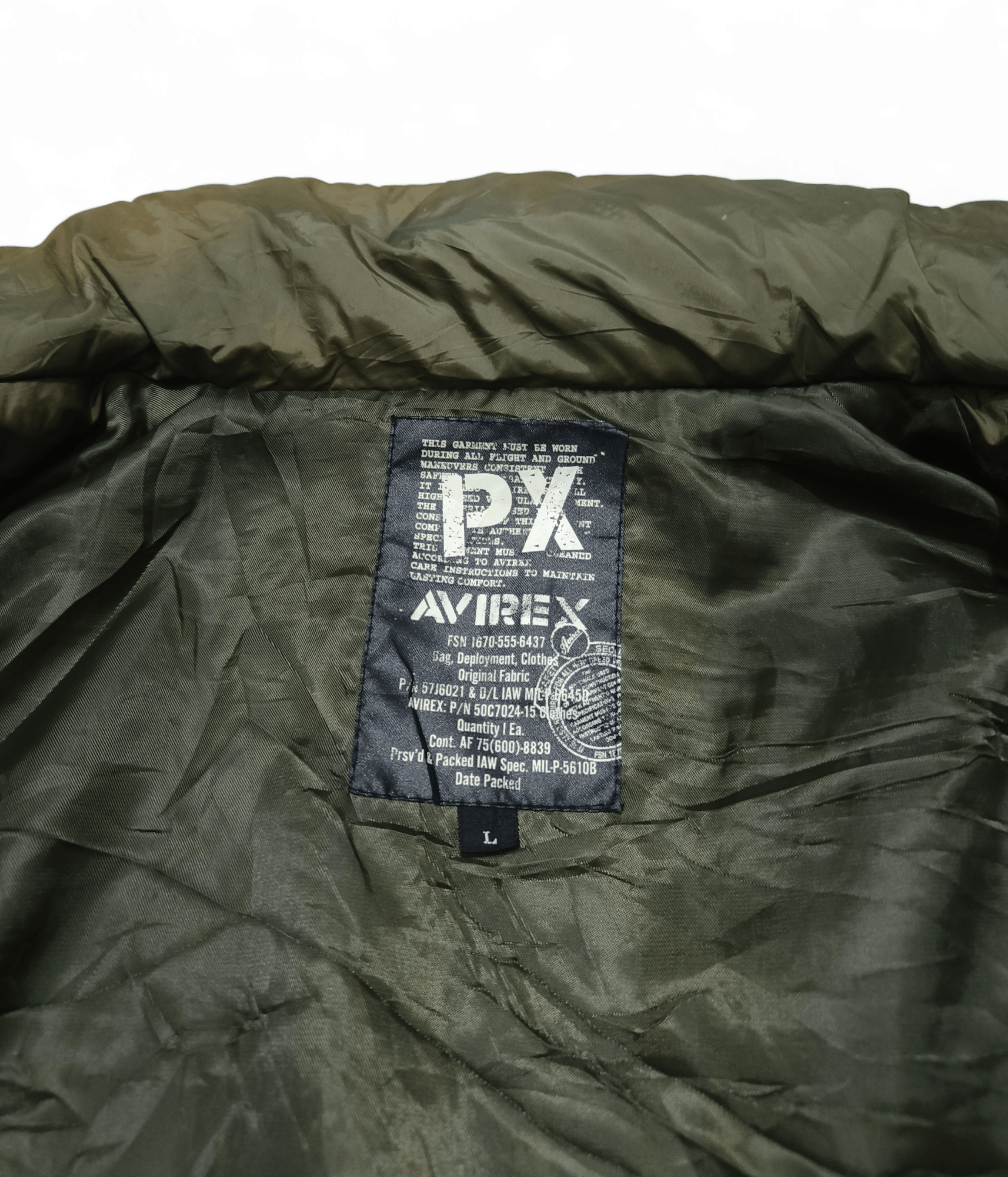 Avirex Vintage Avirex Military USA Natural Sun Faded Flight Jacket Size US L / EU 52-54 / 3 - 7 Thumbnail