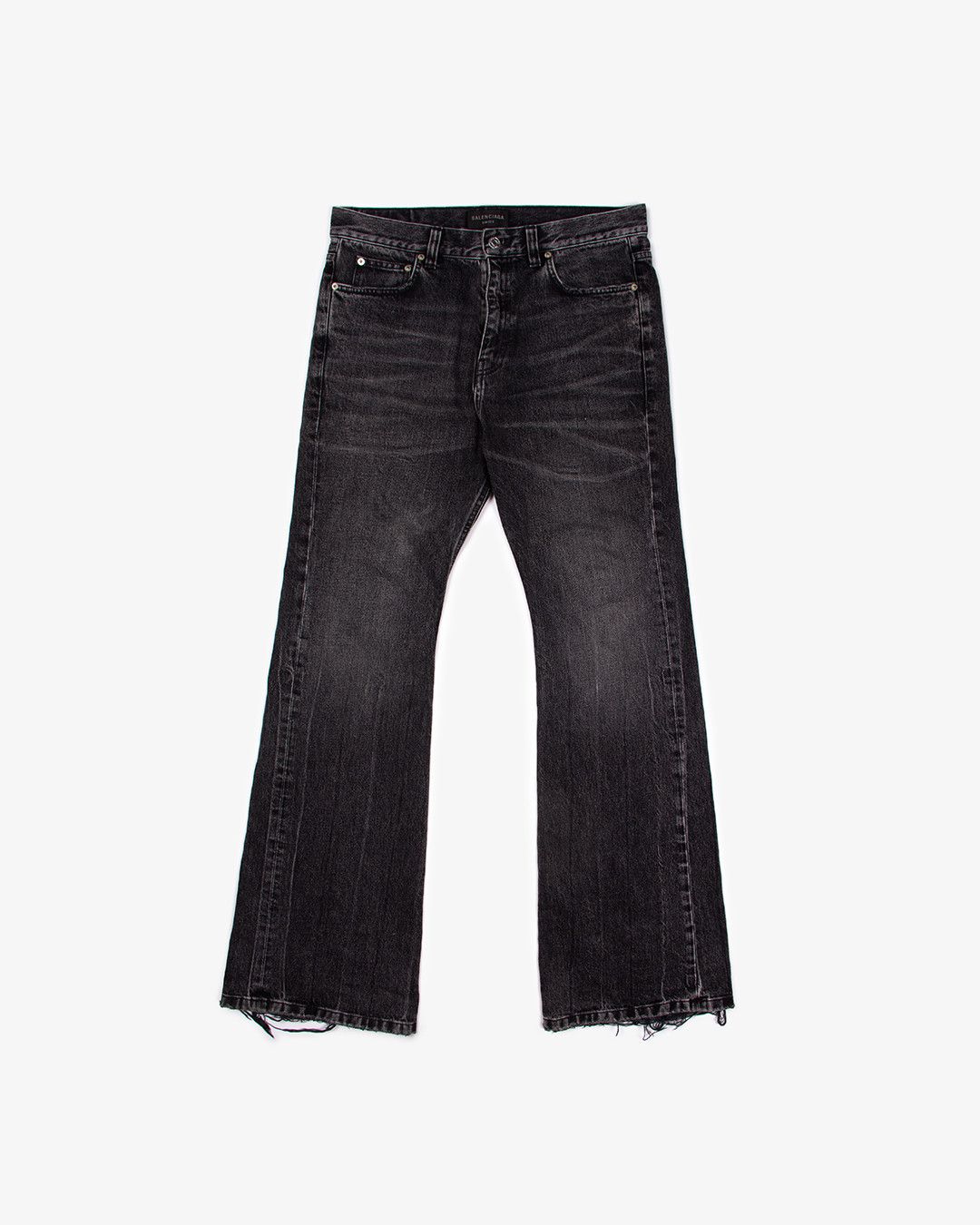 image of Balenciaga Black Wash Flared Denim | S, Men's (Size 32)