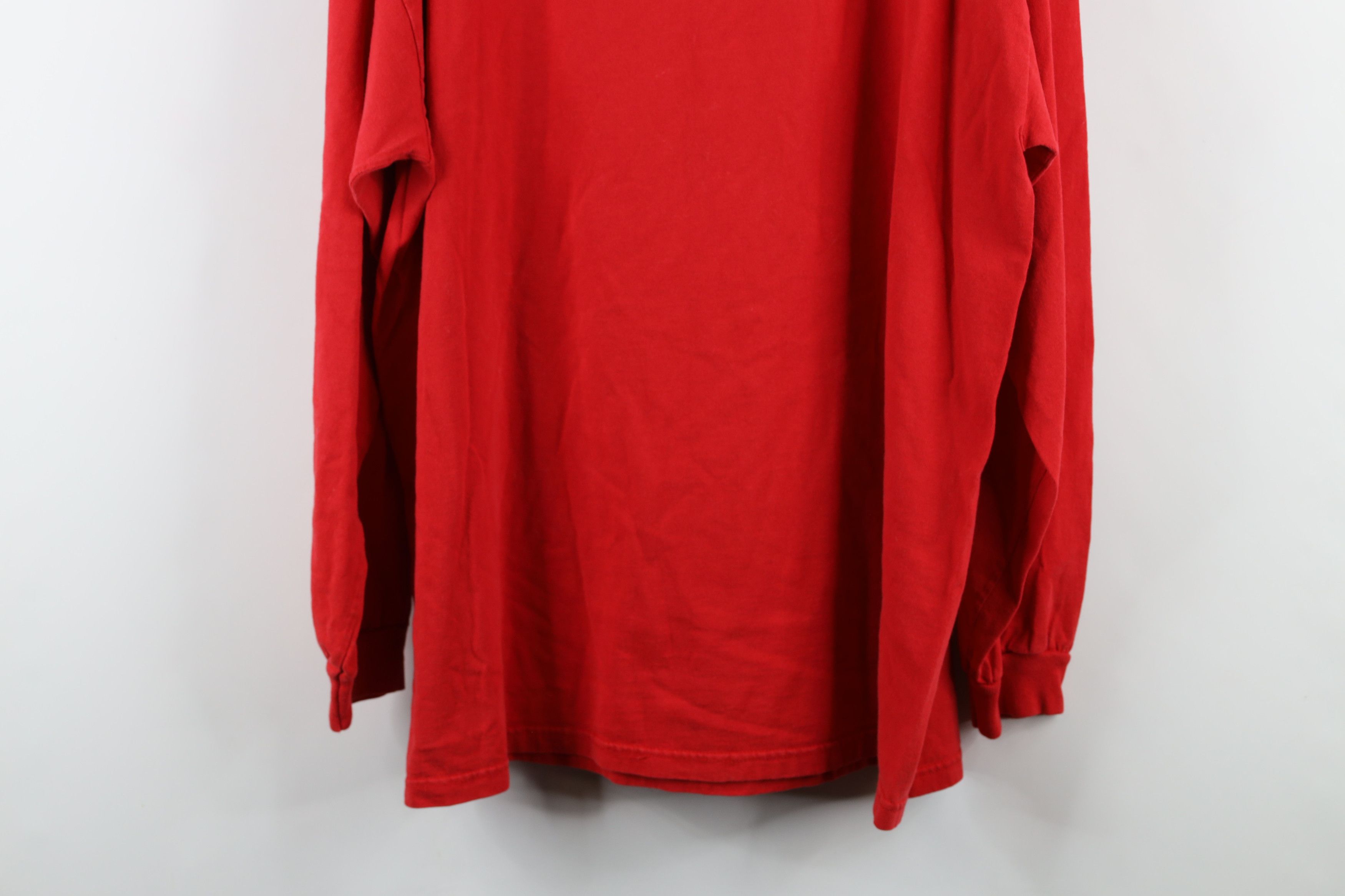 Vintage Vintage 90s Ohio State University Mock Neck T-Shirt Red USA Size US XL / EU 56 / 4 - 15 Thumbnail
