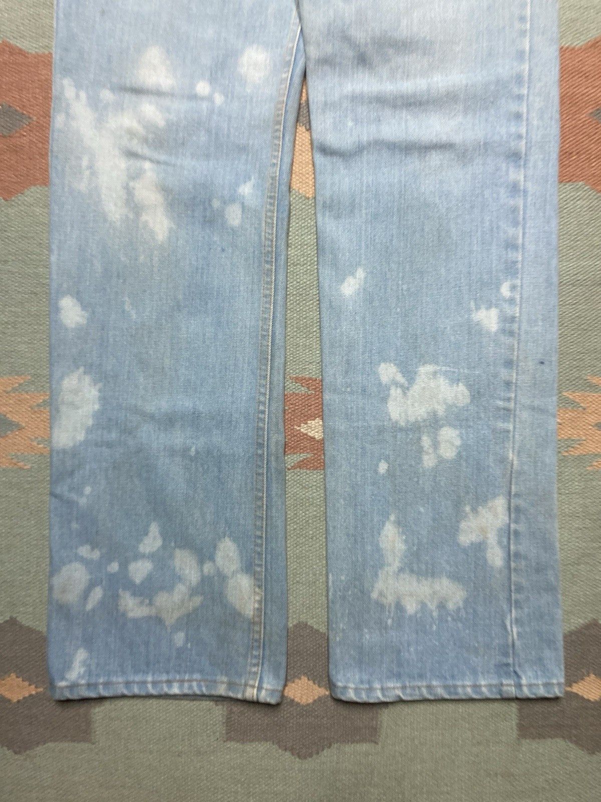 Vintage 70s denim blue jeans bootcut flare faded wash hippie 31x33 Size US 31 - 2 Thumbnail