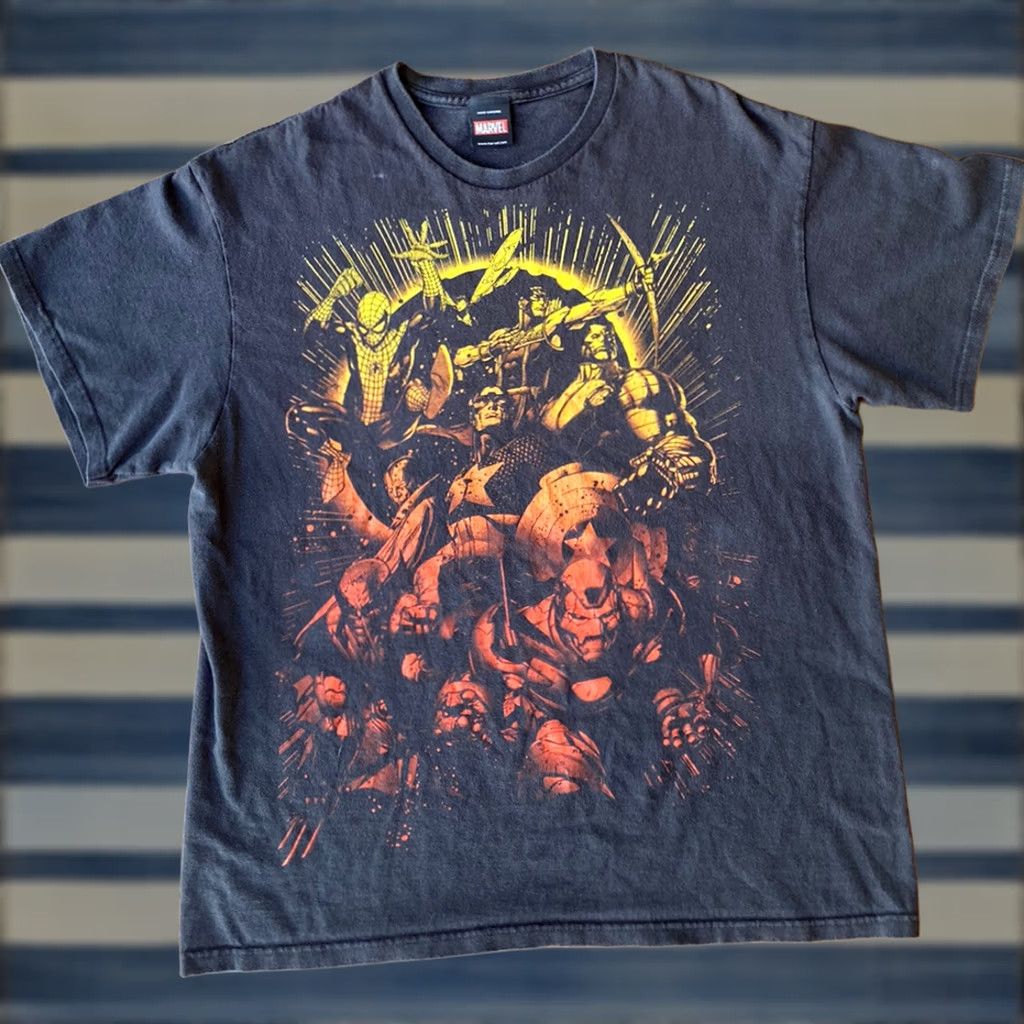 Vintage Marvel Avengers Men’s T Shirt Large Black Size US L / EU 52-54 / 3 - 1 Thumbnail