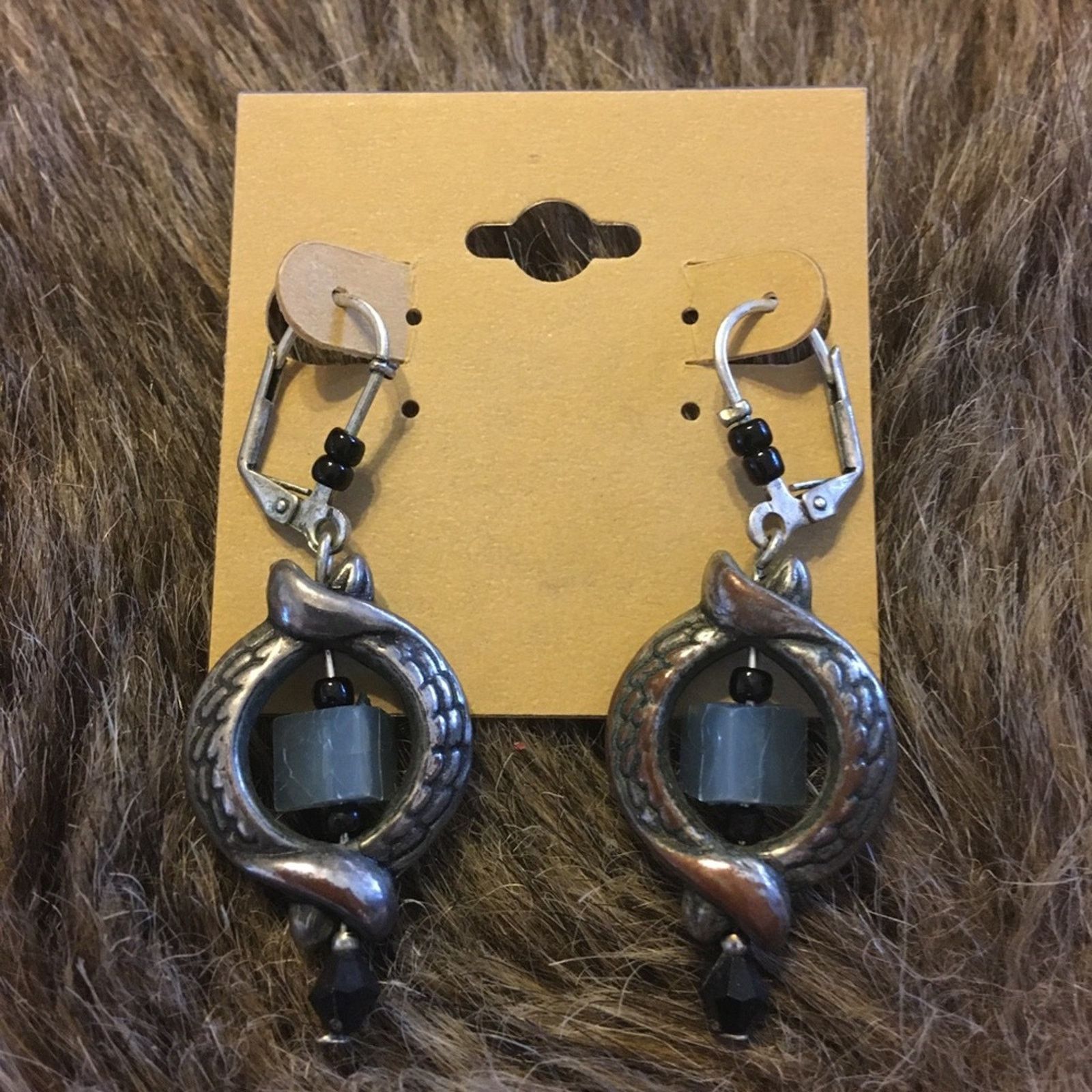 Vintage Vintage silver tone beaded lever back earrings Size ONE SIZE - 2 Thumbnail