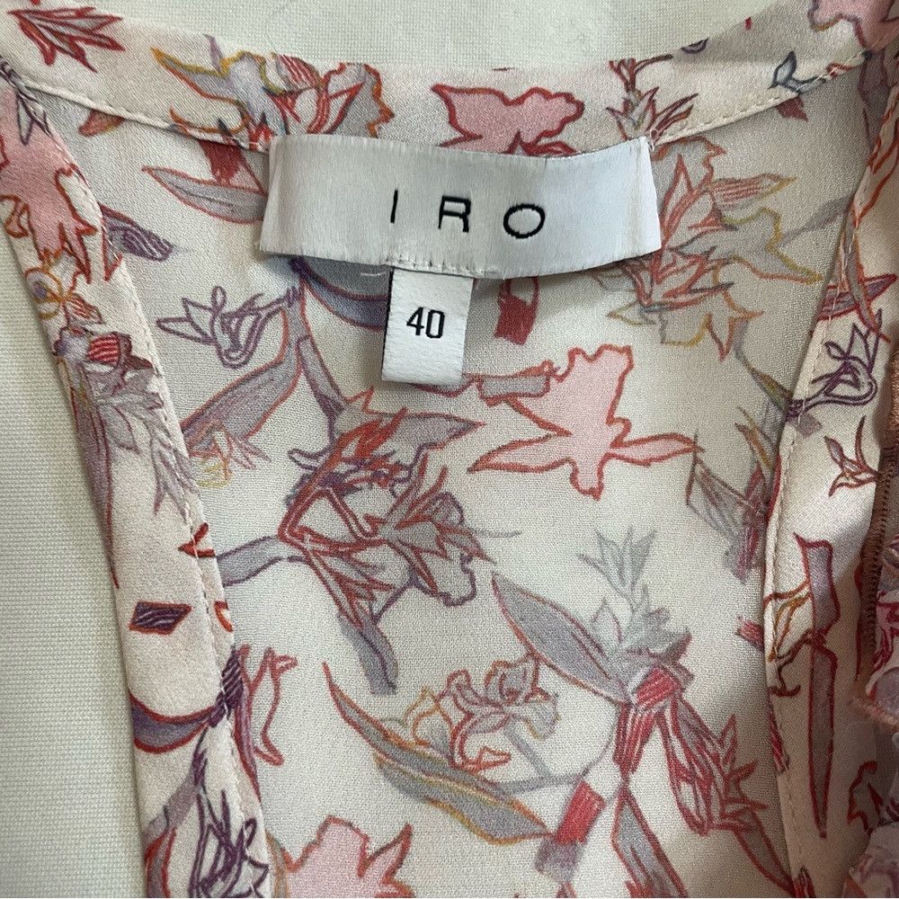 Iro Iro Paris Viscose Floral Mini Dress Size 40 US M Size M / US 6-8 / IT 42-44 - 7 Thumbnail