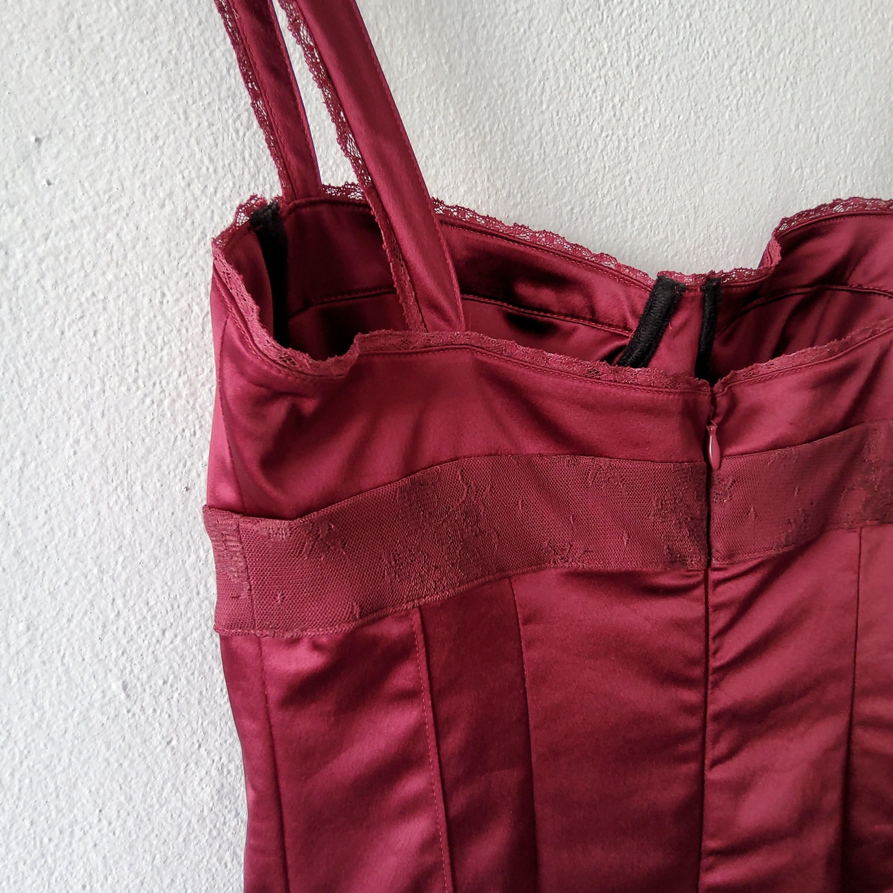 John Galliano John Galliano vintage y2k silky lace trim bustier dress Size L / US 10 / IT 46 - 10 Thumbnail