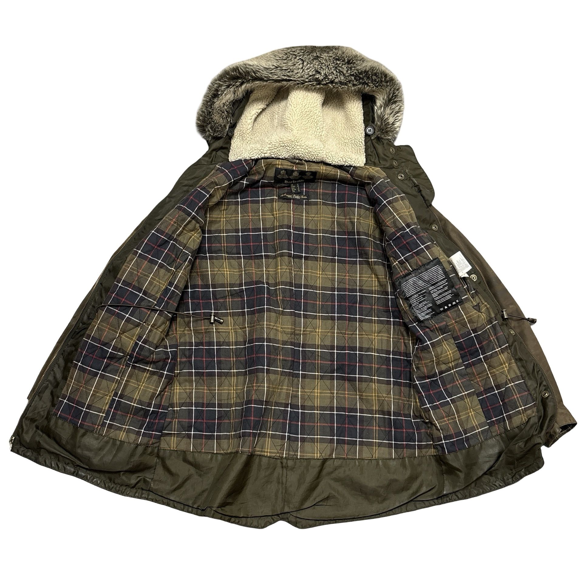 Barbour Barbour Wax Jacket Kelsall Womens Coat Faux Fur Tartan Lined Size M / US 6-8 / IT 42-44 - 2 Thumbnail
