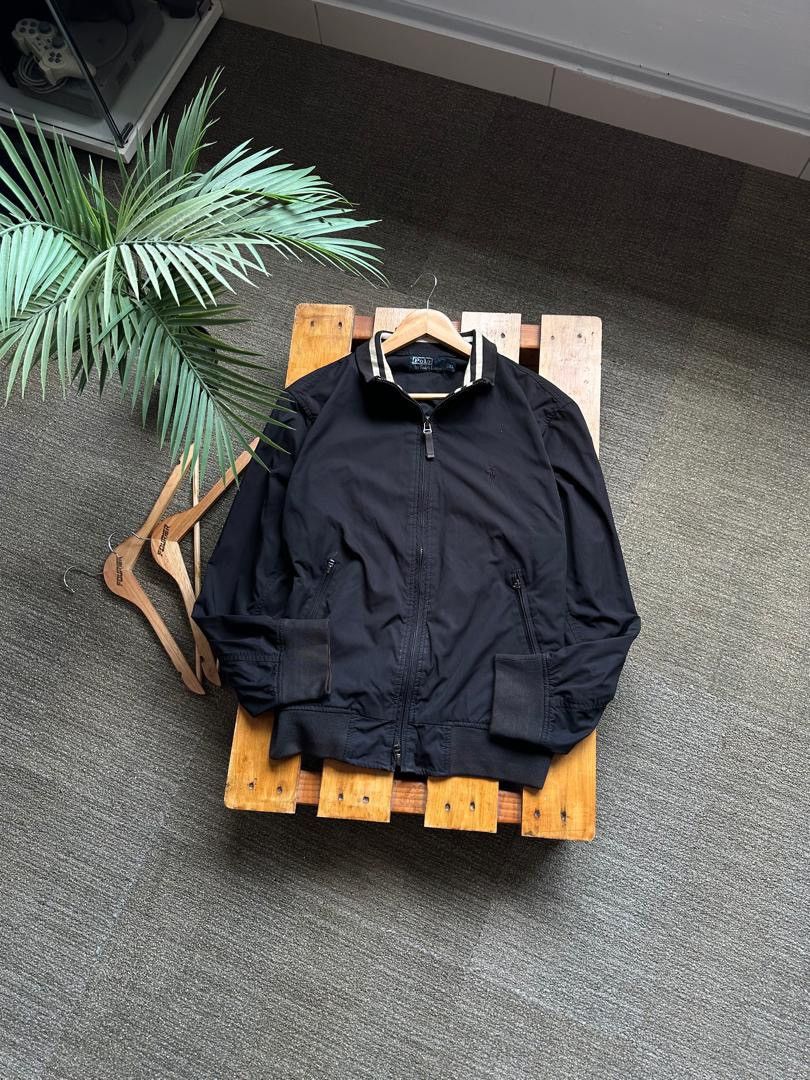 Designer × Polo Ralph Lauren × Vintage VINTAGE POLO RALPH LAUREN JACKET LOGO PONY BLACK ON BLACK Size US XL / EU 56 / 4 - 1 Thumbnail