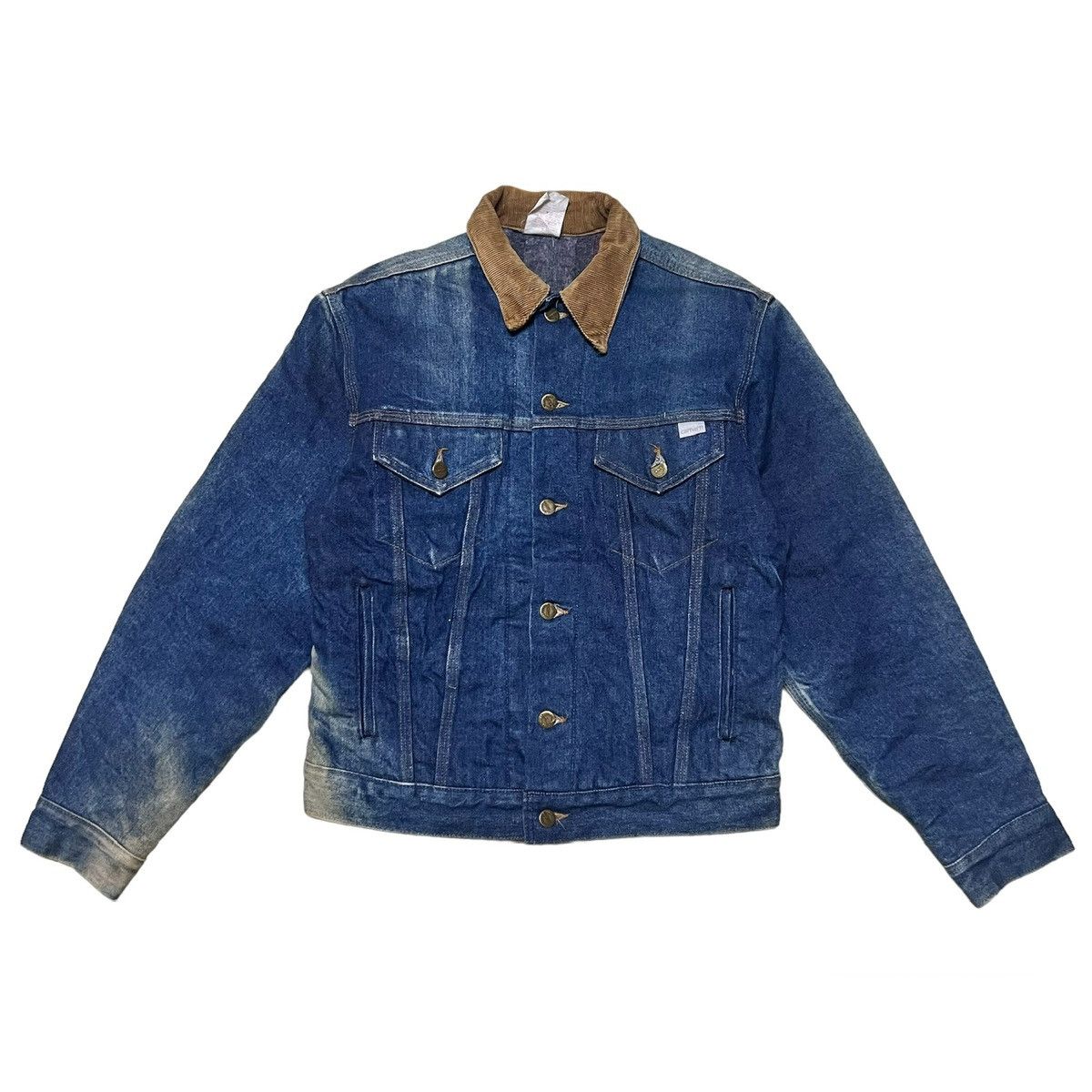 Carhartt Vintage Carhartt Work Wear Denim Jacket Size US S / EU 44-46 / 1 - 1 Thumbnail