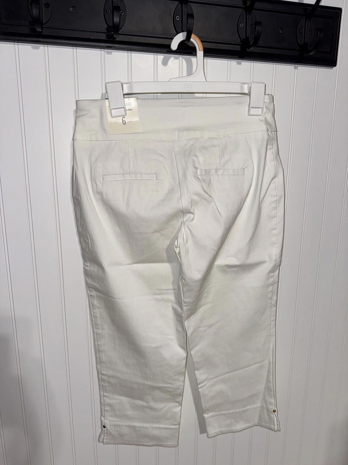 Other NWD Cato Women 6 White Contemporary Stretch Slim Crop Pants Size 28" / US 6 / IT 42 - 2 Thumbnail