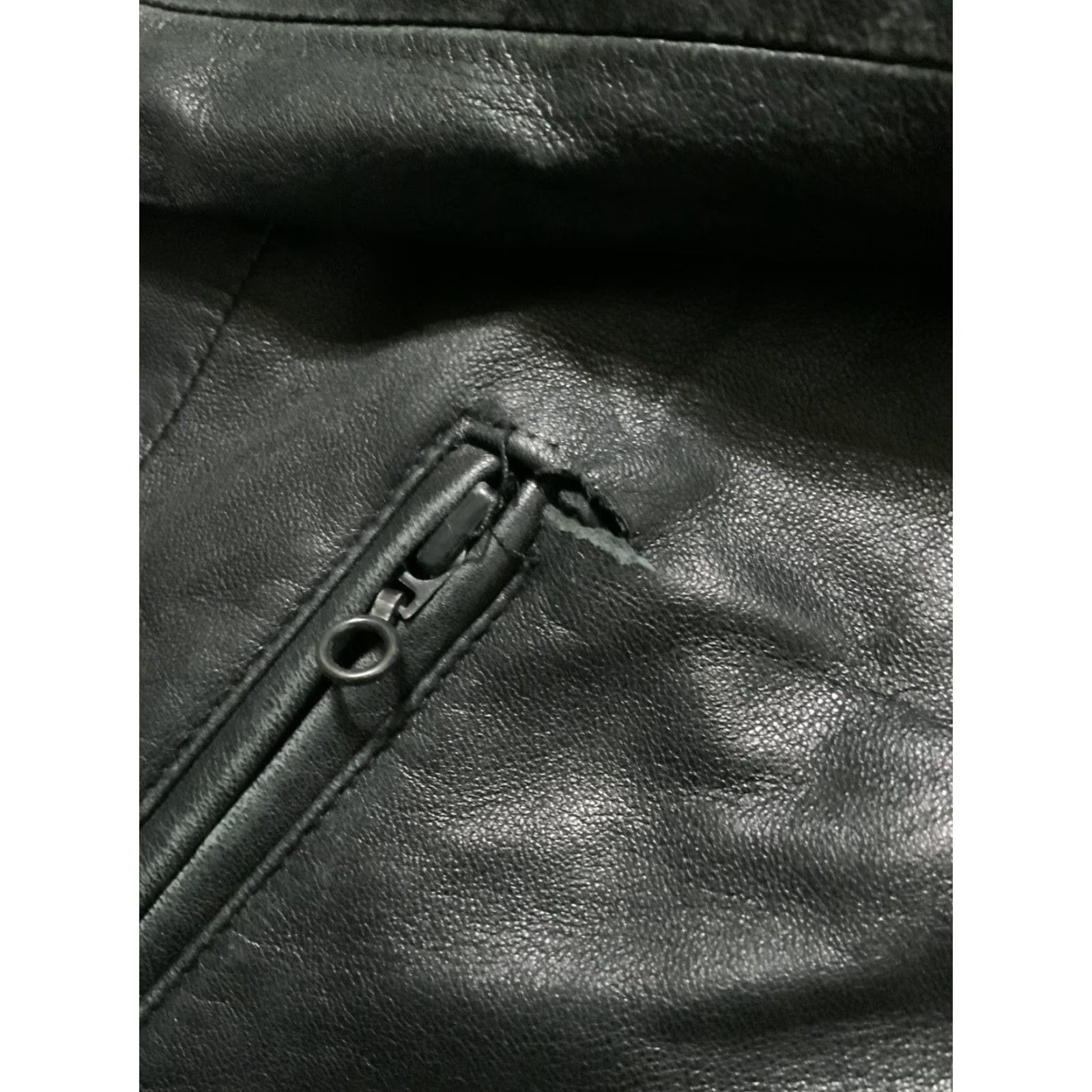 Vintage VINTAGE Shipley & Halmos Leather Full Zip Motorcycle Jacket LG Black Men Track Runway Show Modern Size US L / EU 52-54 / 3 - 6 Thumbnail
