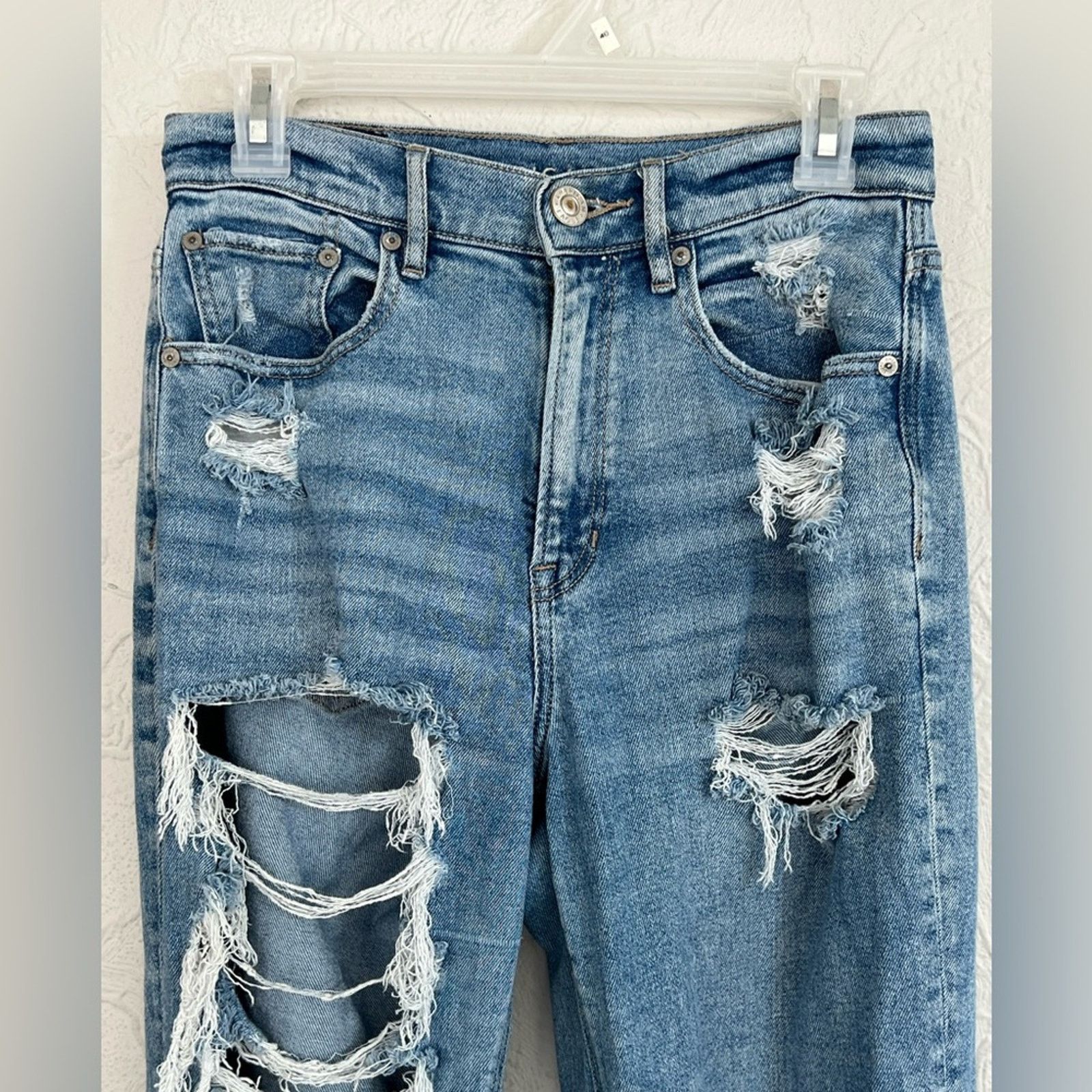 American Eagle Outfitters American Eagle Highest Rise Boyfriend Jeans Stretch 6 x 27” Size 26" / US 2 / IT 38 - 5 Thumbnail