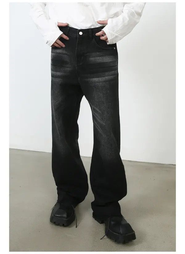 Japanese Brand Miyuki x Yumi Vintage washed loose jeans straight wide leg Size US 32 / EU 48 - 2 Thumbnail