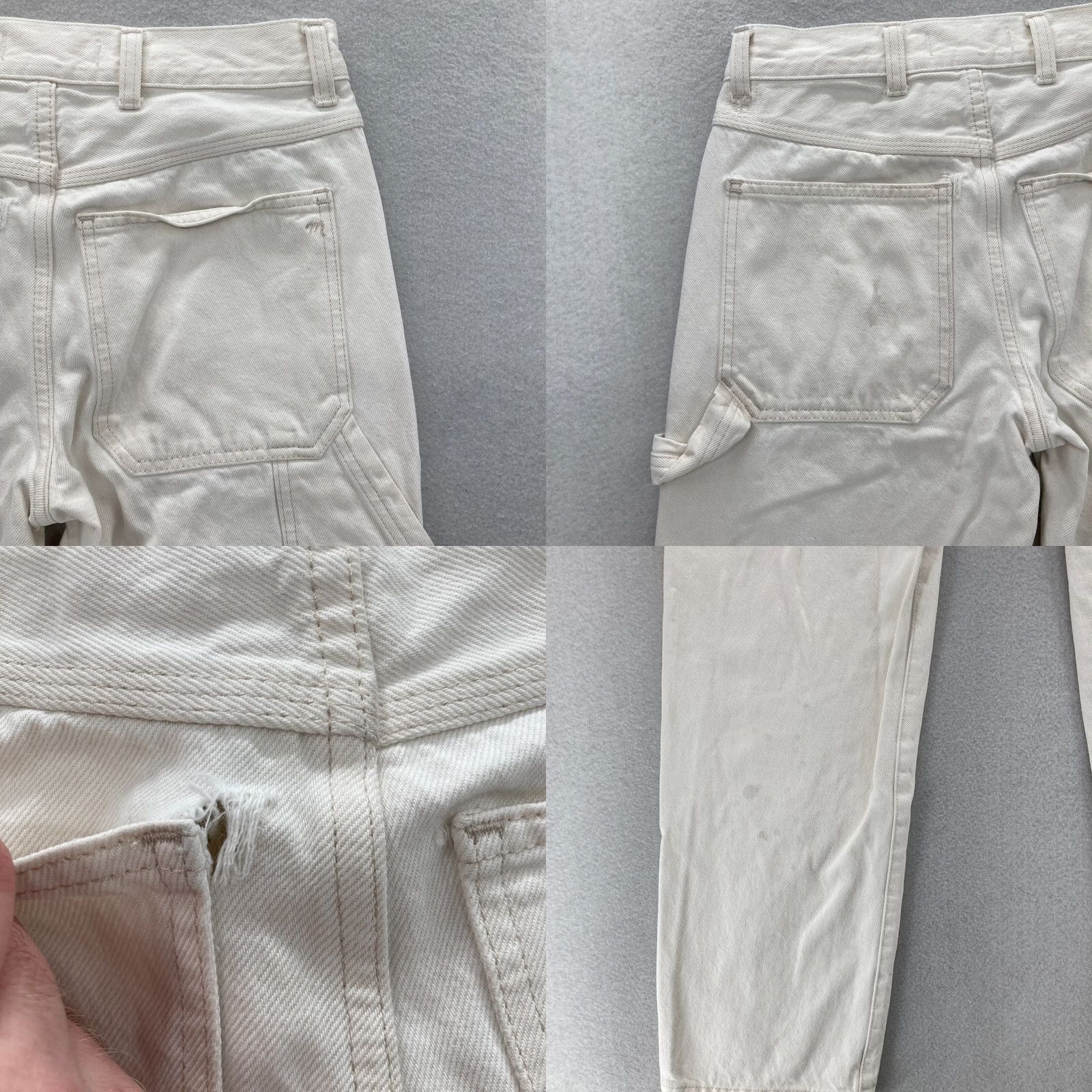 Madewell Madewell Low Slung Straight Jeans Women's 23 White Denim Button Fly Carpenter Jeans Size 26" / US 2 / IT 38 - 10 Thumbnail