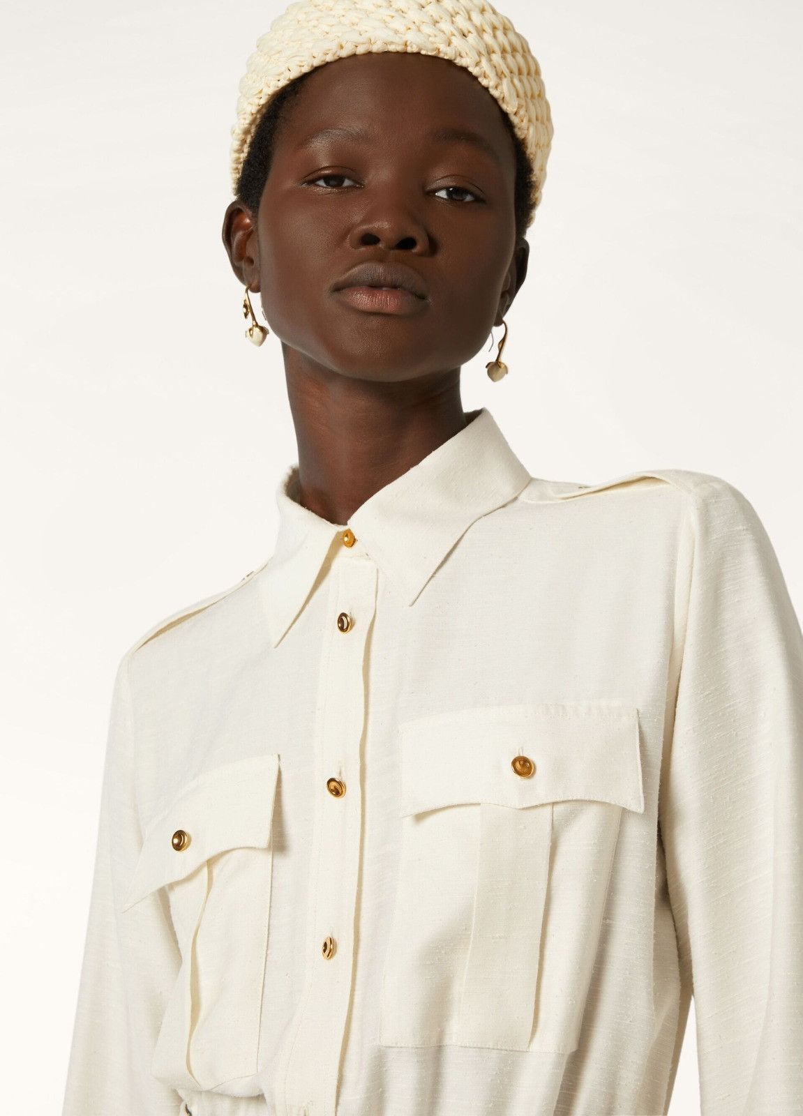 Loro Piana o1srvl11e0526 FAP2022 Lela Maxi Dress in Off White Size XS / US 0-2 / IT 36-38 - 5 Thumbnail