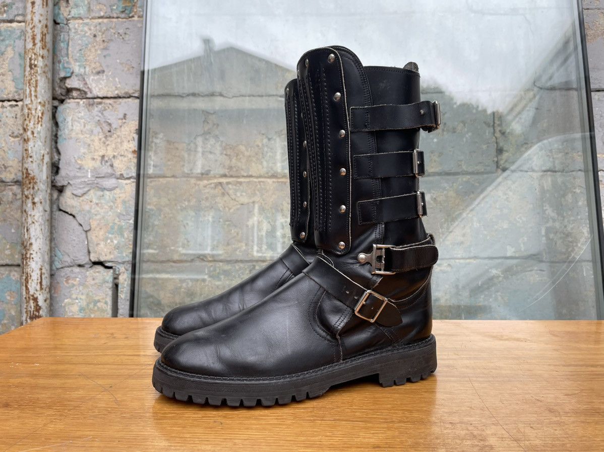 Genuine Leather × Vintage Vintage Straps Black Leather Avant Garde Boots Size US 8 / EU 41 - 2 Thumbnail