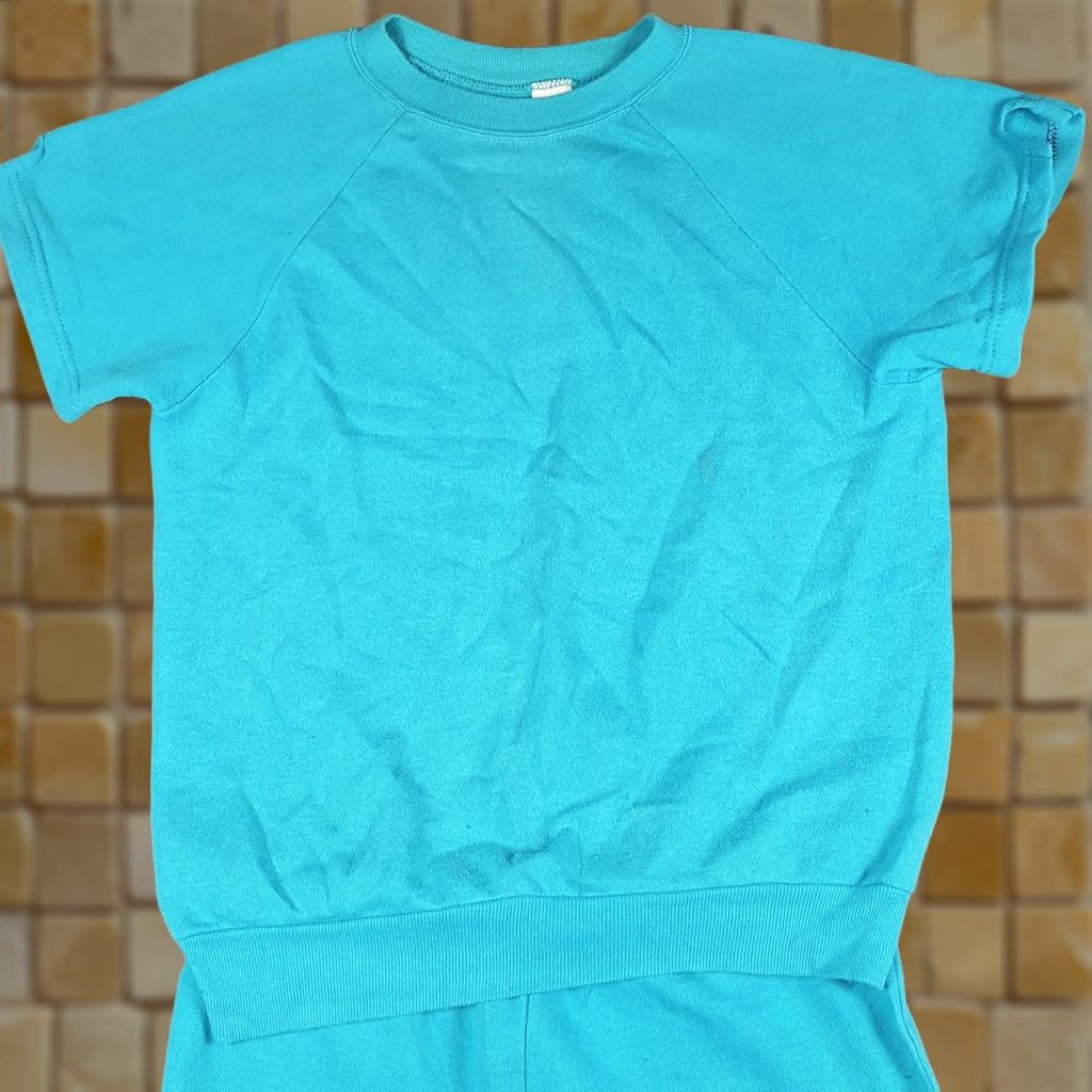 Vintage Vintage 80s Pannill Tracksuit Women M Blue 2 Piece Crewneck Sweatshirt Sweatpants Set Gym Workout 4 Size 32" / US 10 / IT 46 - 1 Thumbnail