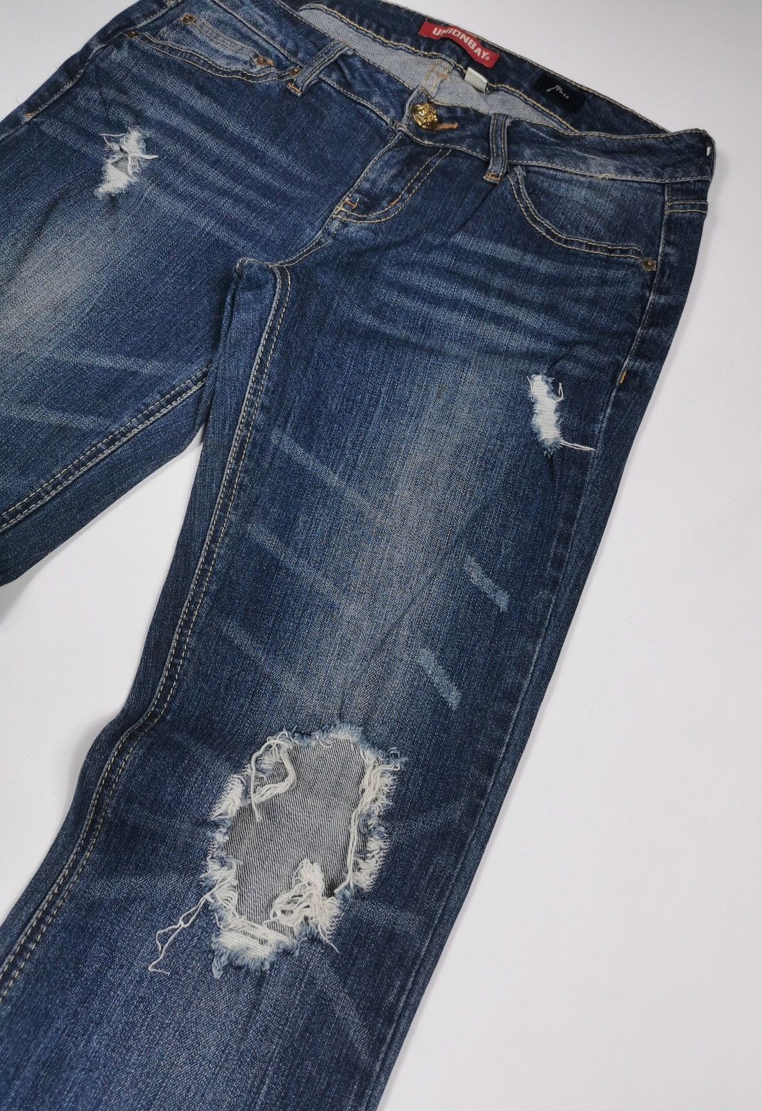 UNIONBAY Flare Distressed Unionbay Denim Jeans Size 30" / US 8 / IT 44 - 4 Thumbnail