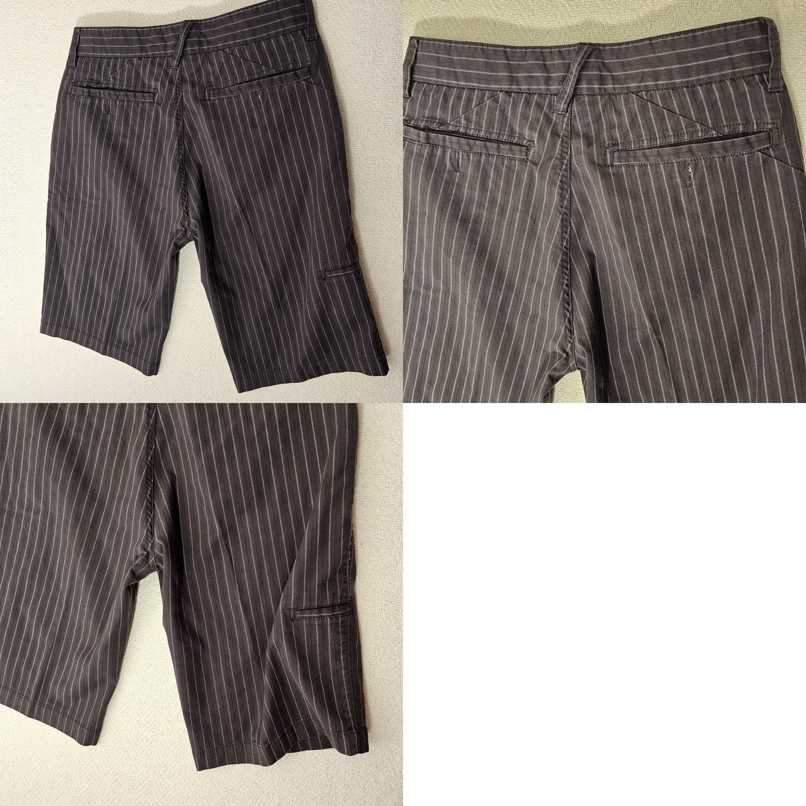 Vintage BKE Casuals Shorts Men 32x23 Gray Stripe Outseam West Coast Slim Korbel Bermuda Casual Short Mens Gray Striped Pattern 90s Outdoor бізнес? Size US 32 / EU 48 - 8 Thumbnail