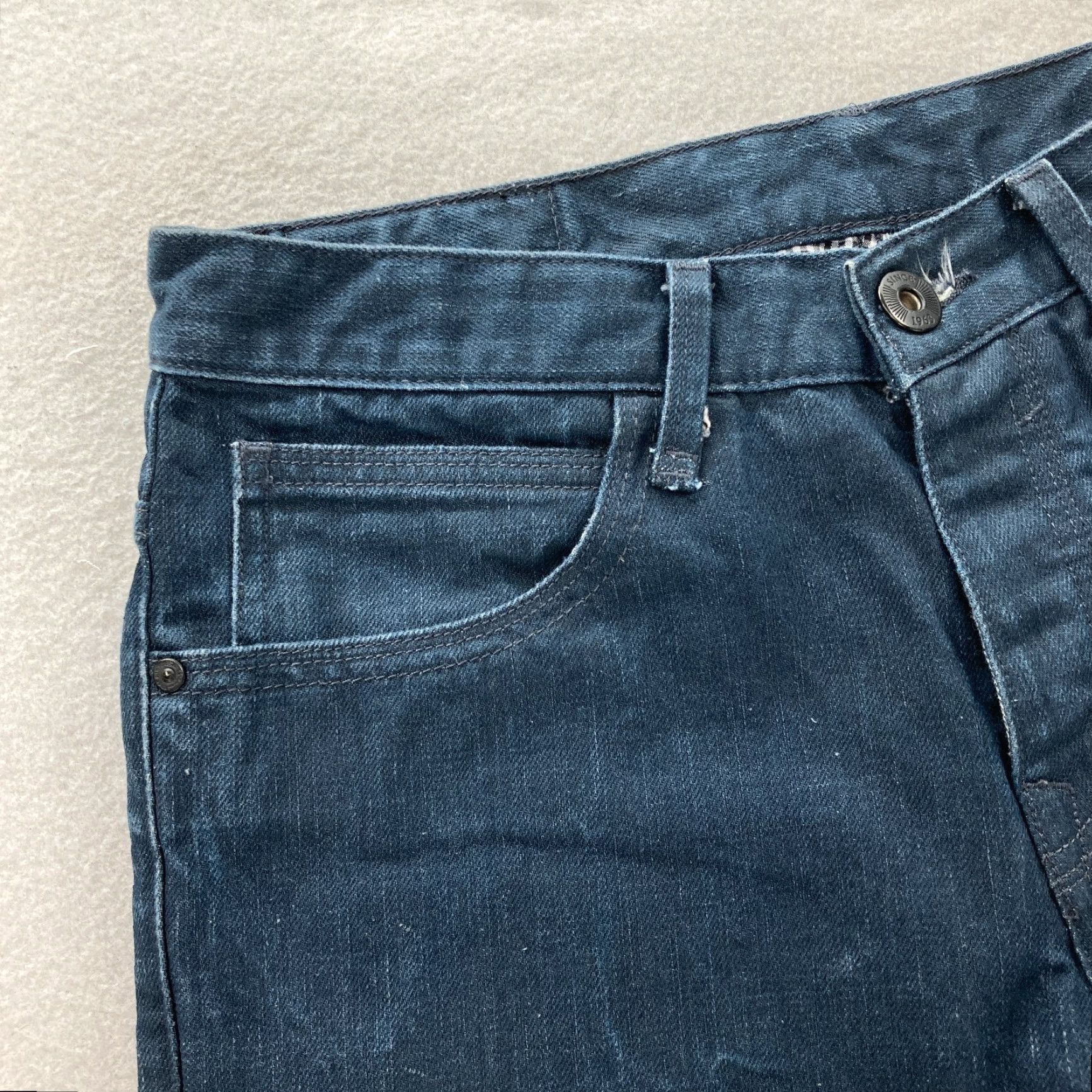Ben Sherman Ben Sherman Brighton 63 Jeans Mens 32x32 Rampton Slim Straight Blue Denim Waxed Shirt Size US 32 / EU 48 - 3 Thumbnail