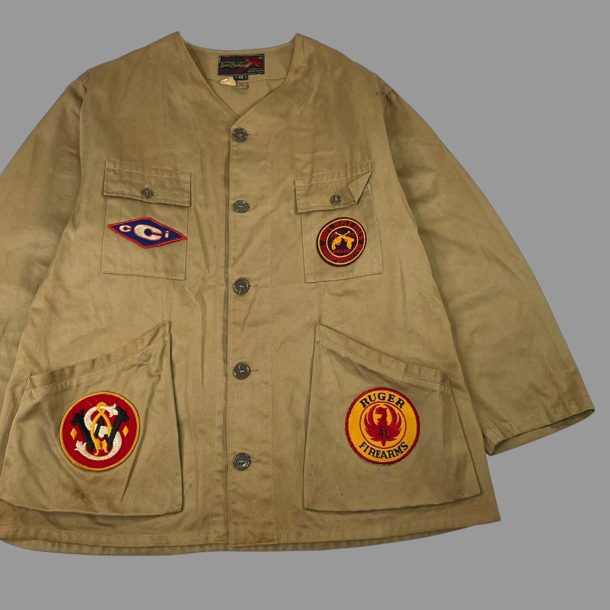Vintage Vintage 1960s patched hunting jacket Size US L / EU 52-54 / 3 - 4 Thumbnail