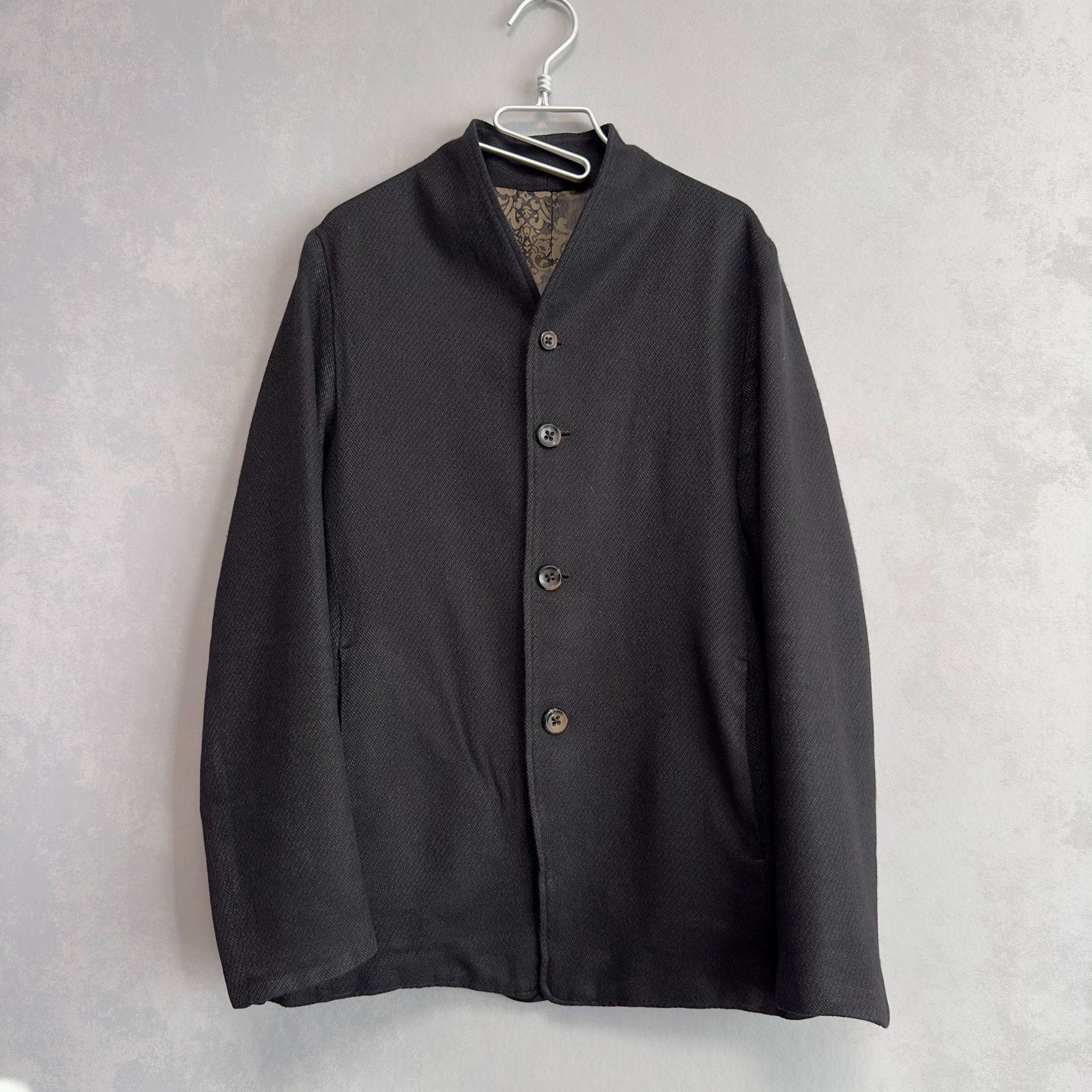 Geoffrey B. Small GBS collarless cashmere-wool-linen blend hand-dyed S jacket Size US S / EU 44-46 / 1 - 2 Thumbnail