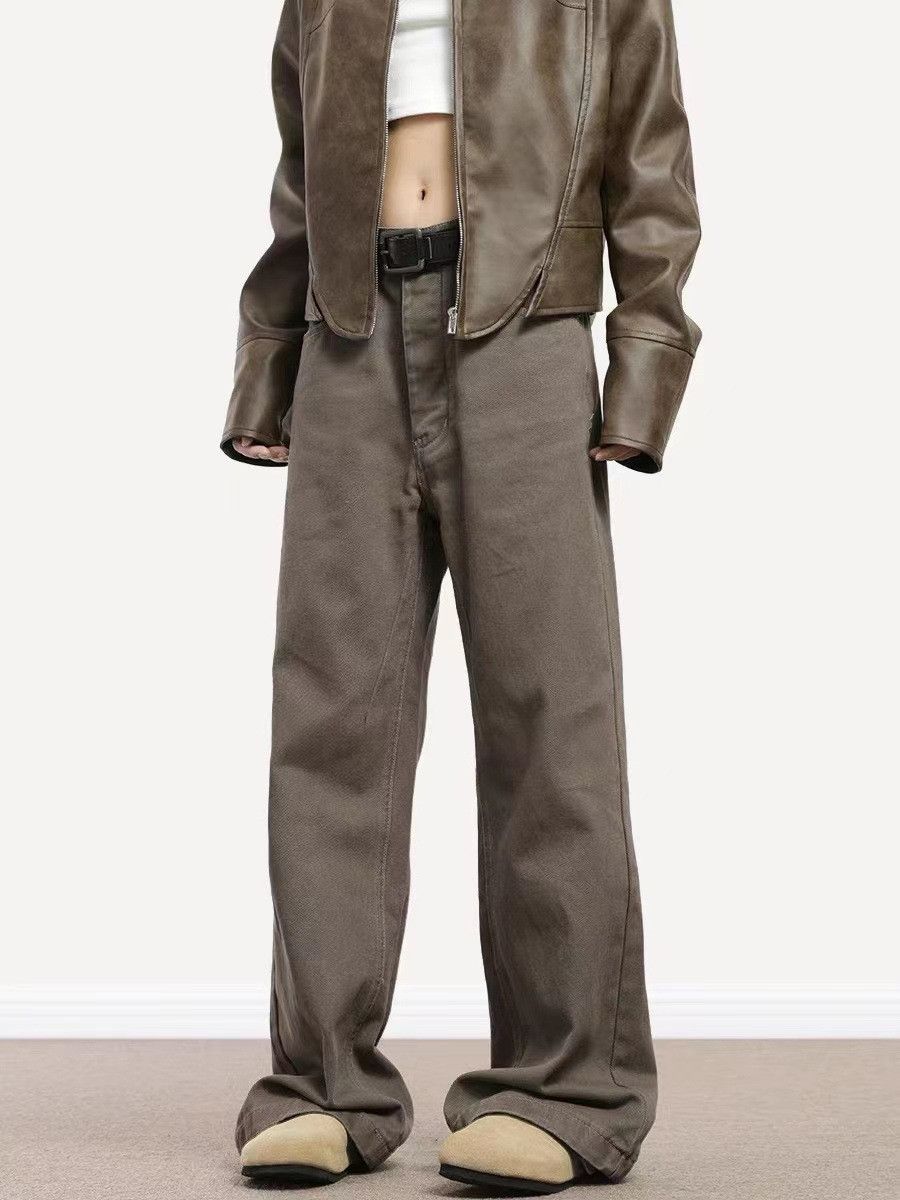 Japanese Brand × Jean Maillard vintage washed loose brown all-match jeans for men Size US 34 / EU 50 - 4 Thumbnail